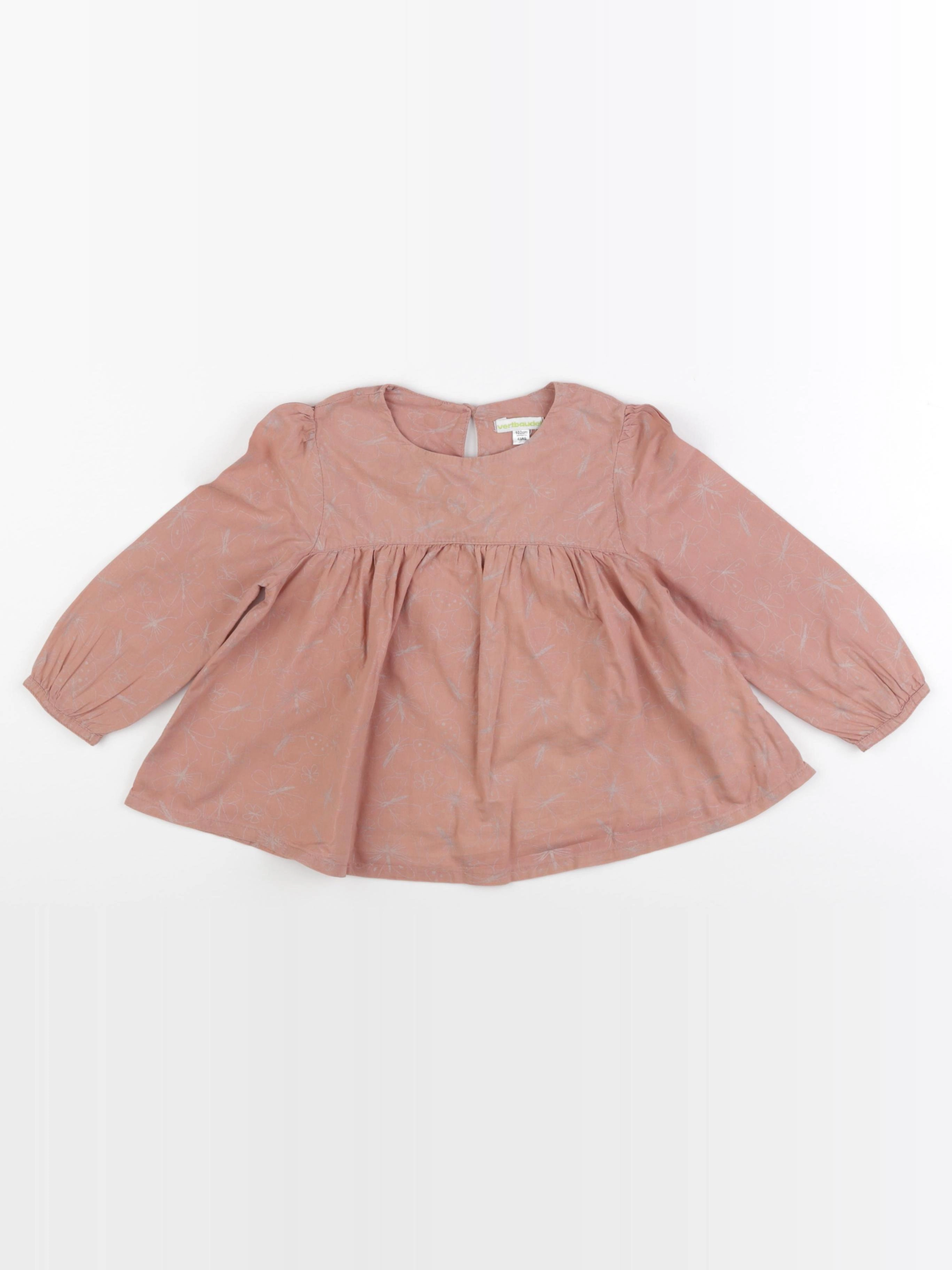 Vertbaudet - blouse rose - 4 ans