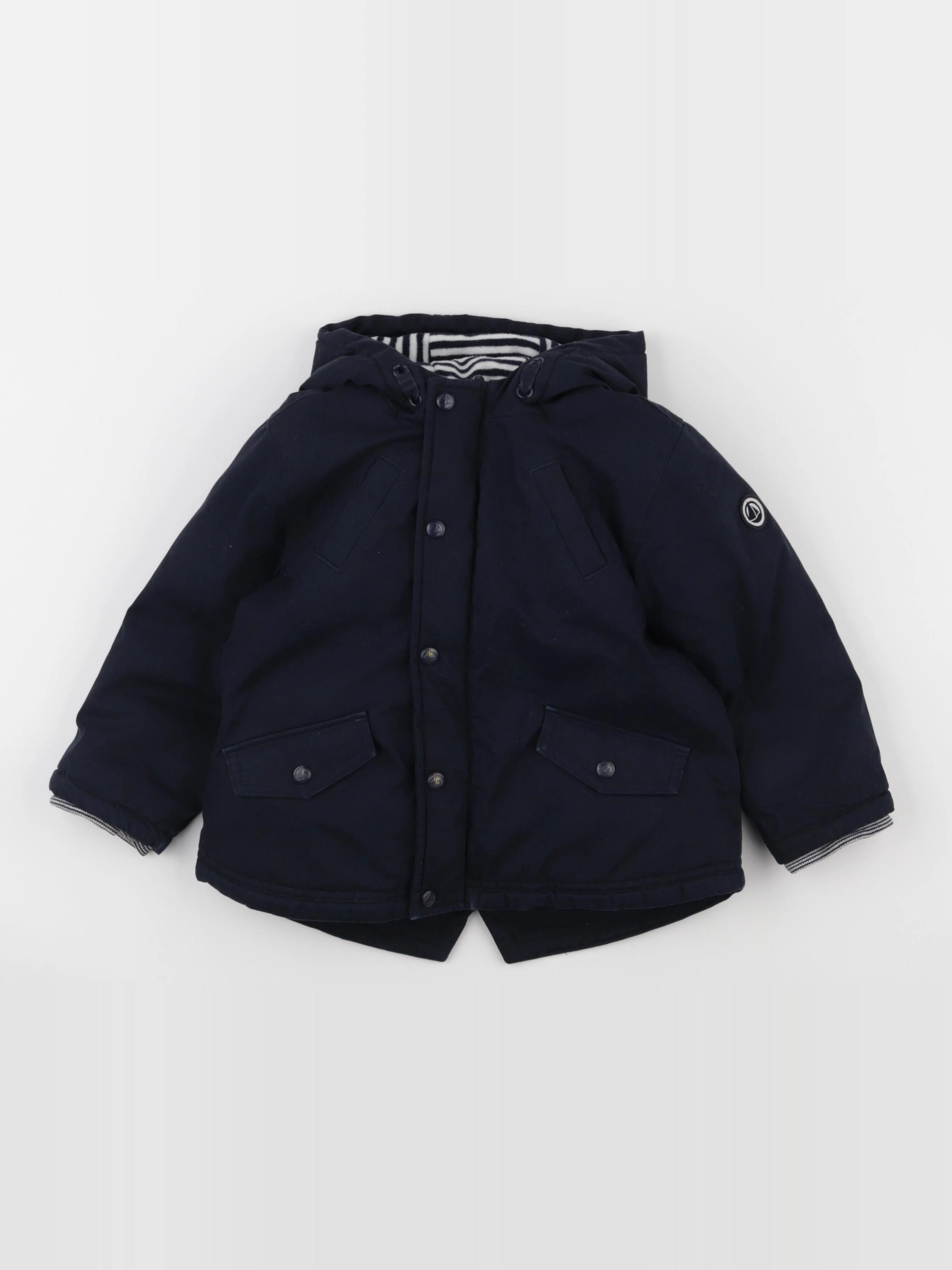 Petit Bateau - manteau bleu - 2 ans