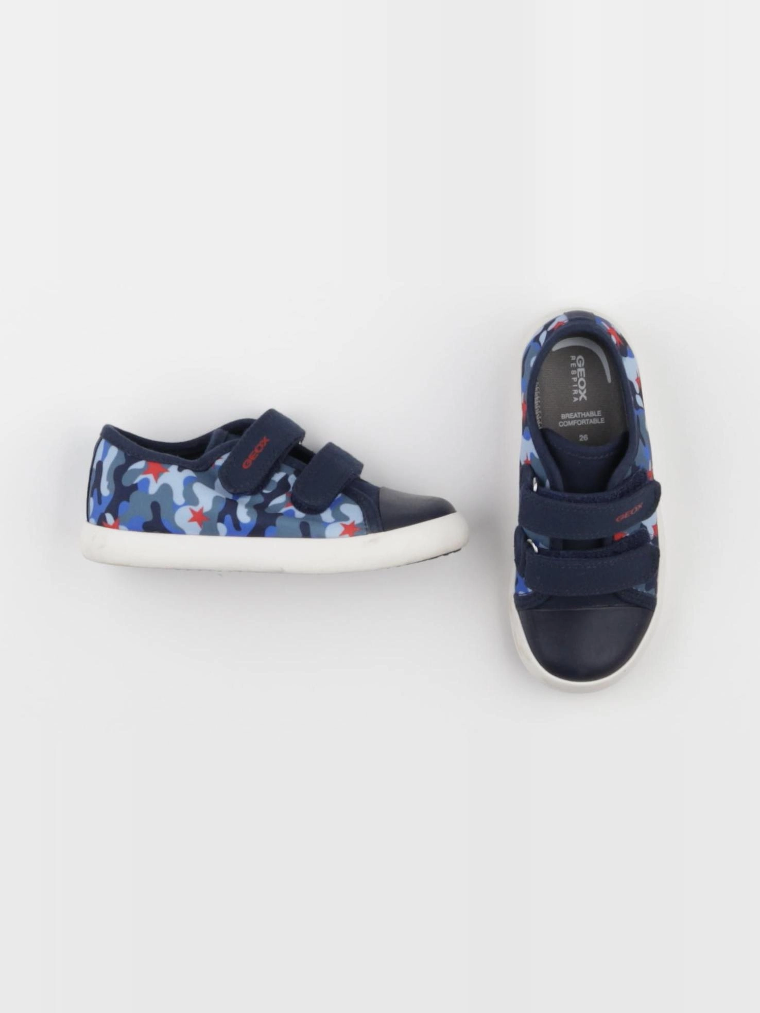 Geox - tennis à scratch/ lacets bleu - pointure 26