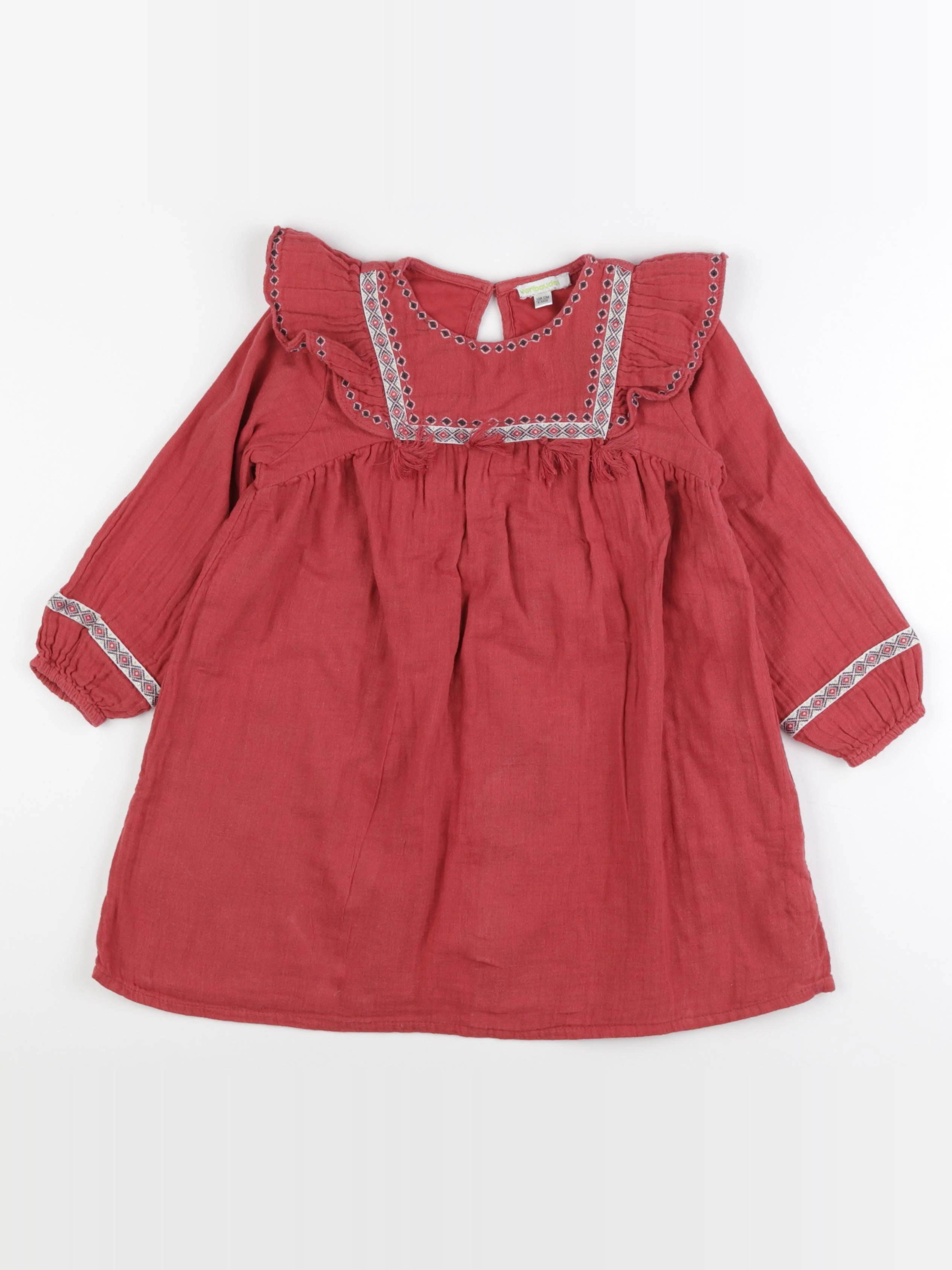 Vertbaudet - robe rouge - 5 ans