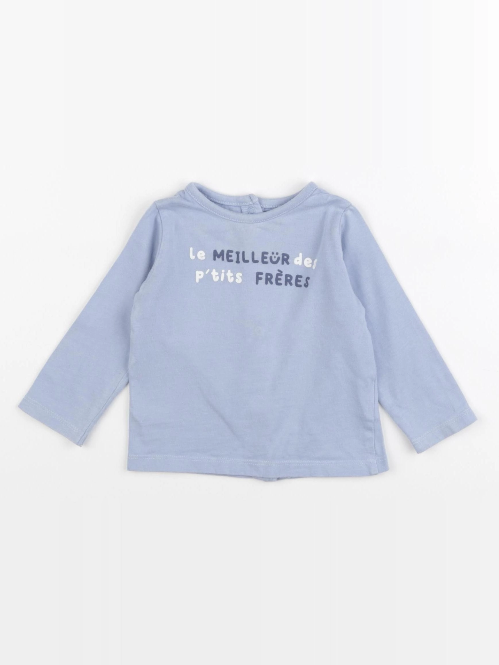 Vertbaudet - tee-shirt bleu - 9 mois