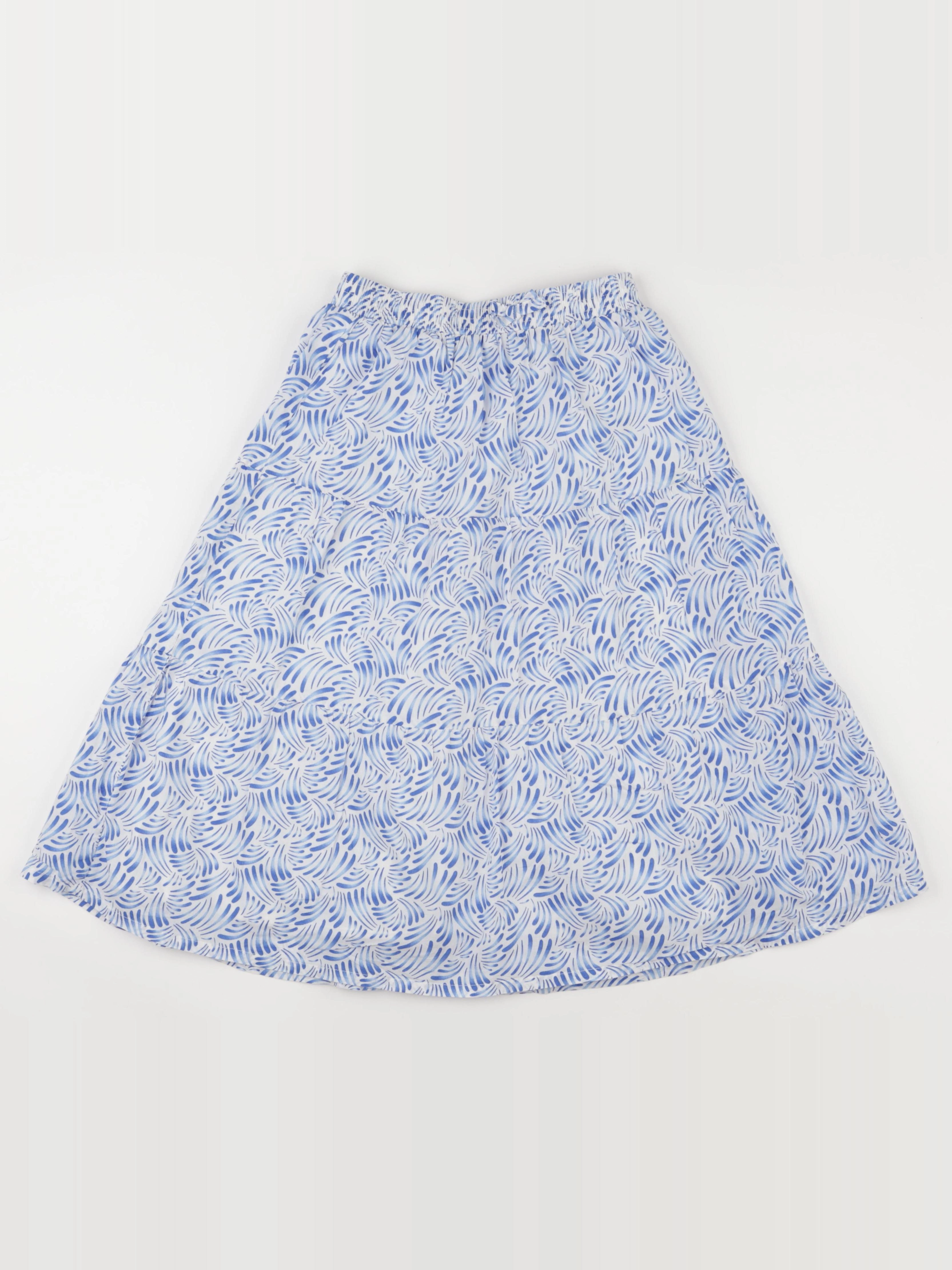Okaidi - jupe blanc, bleu - 8 ans