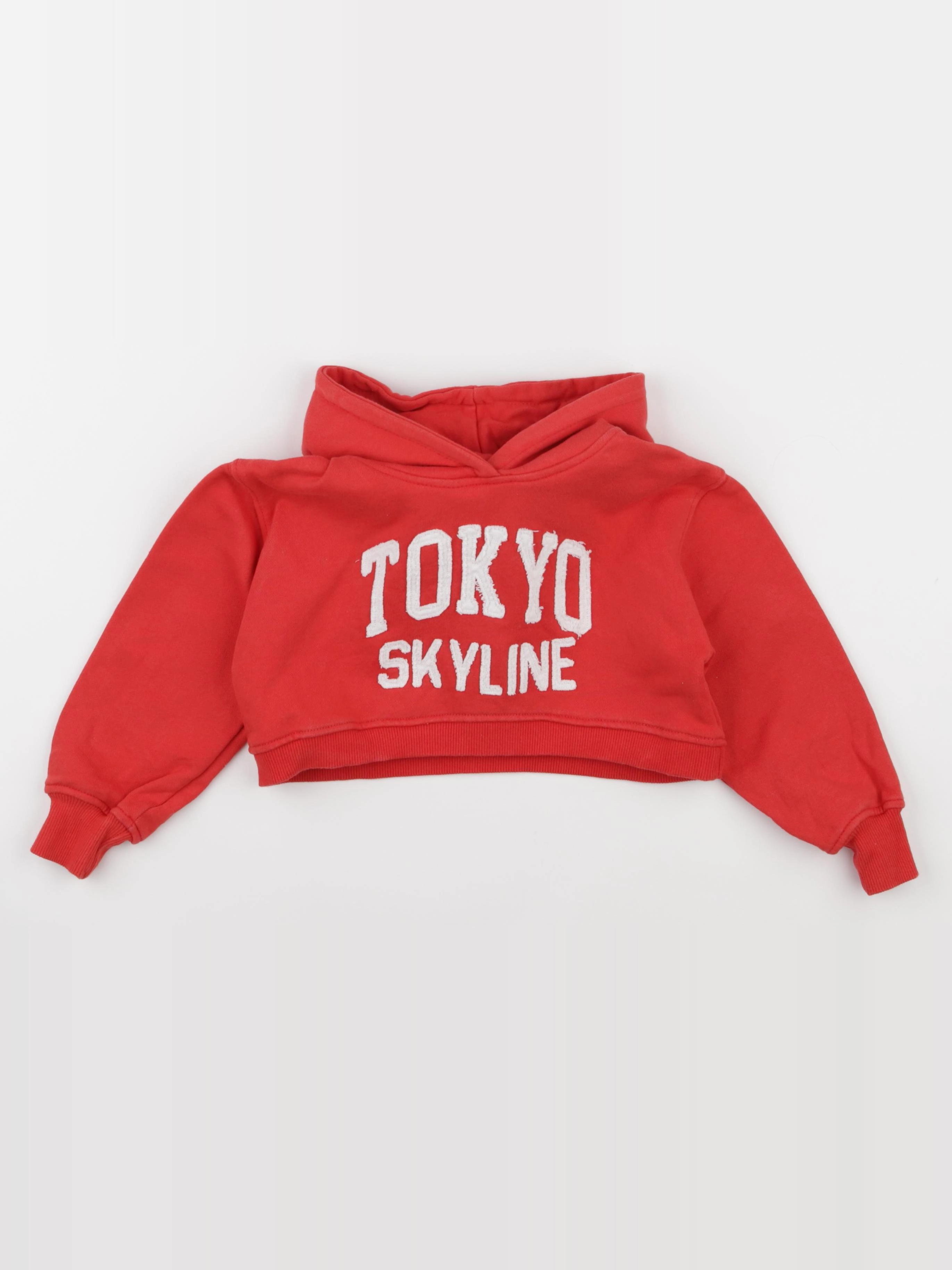 Zara - sweat court rouge - 6/7 ans