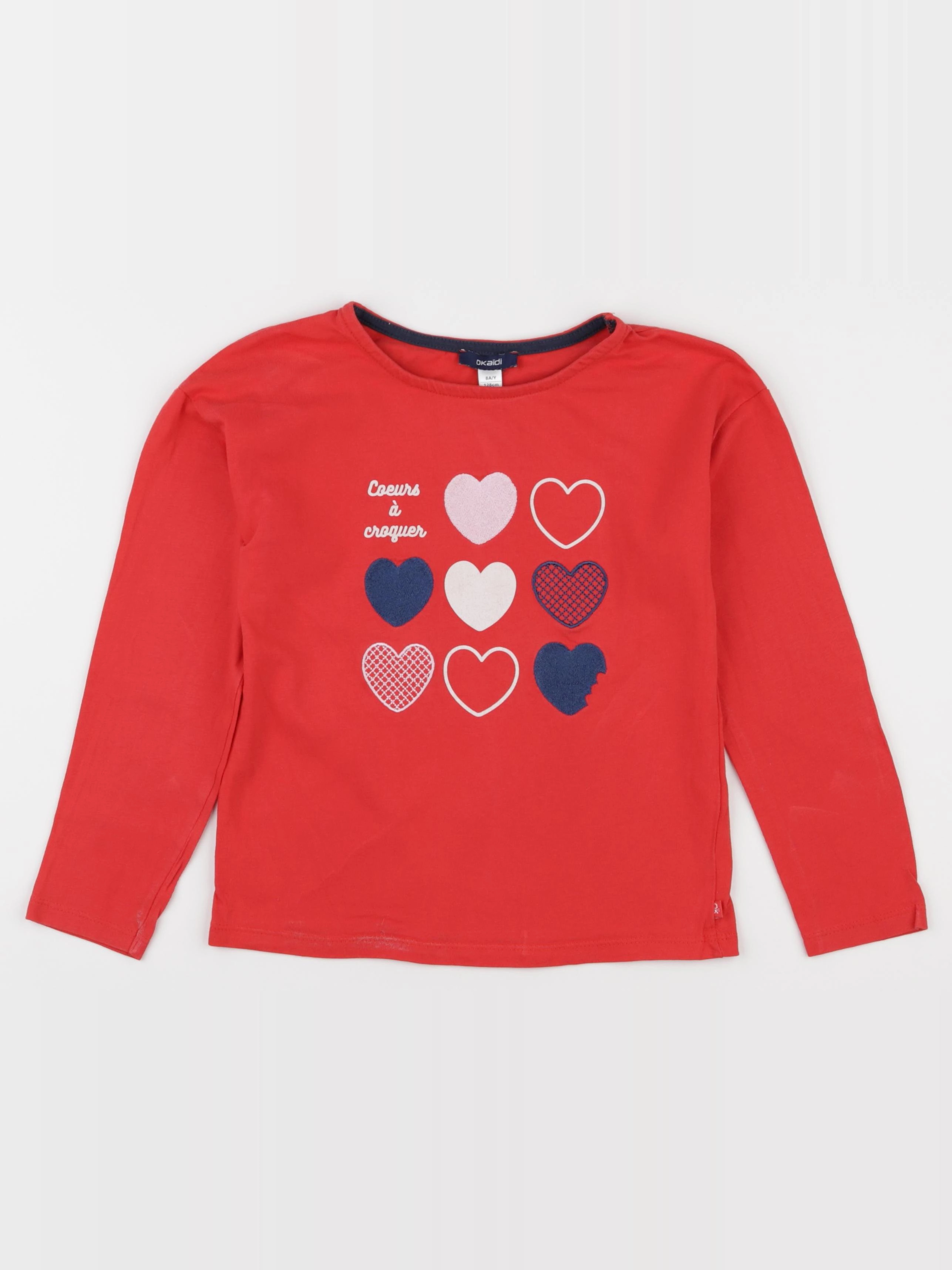 Okaidi - tee-shirt rouge - 8 ans