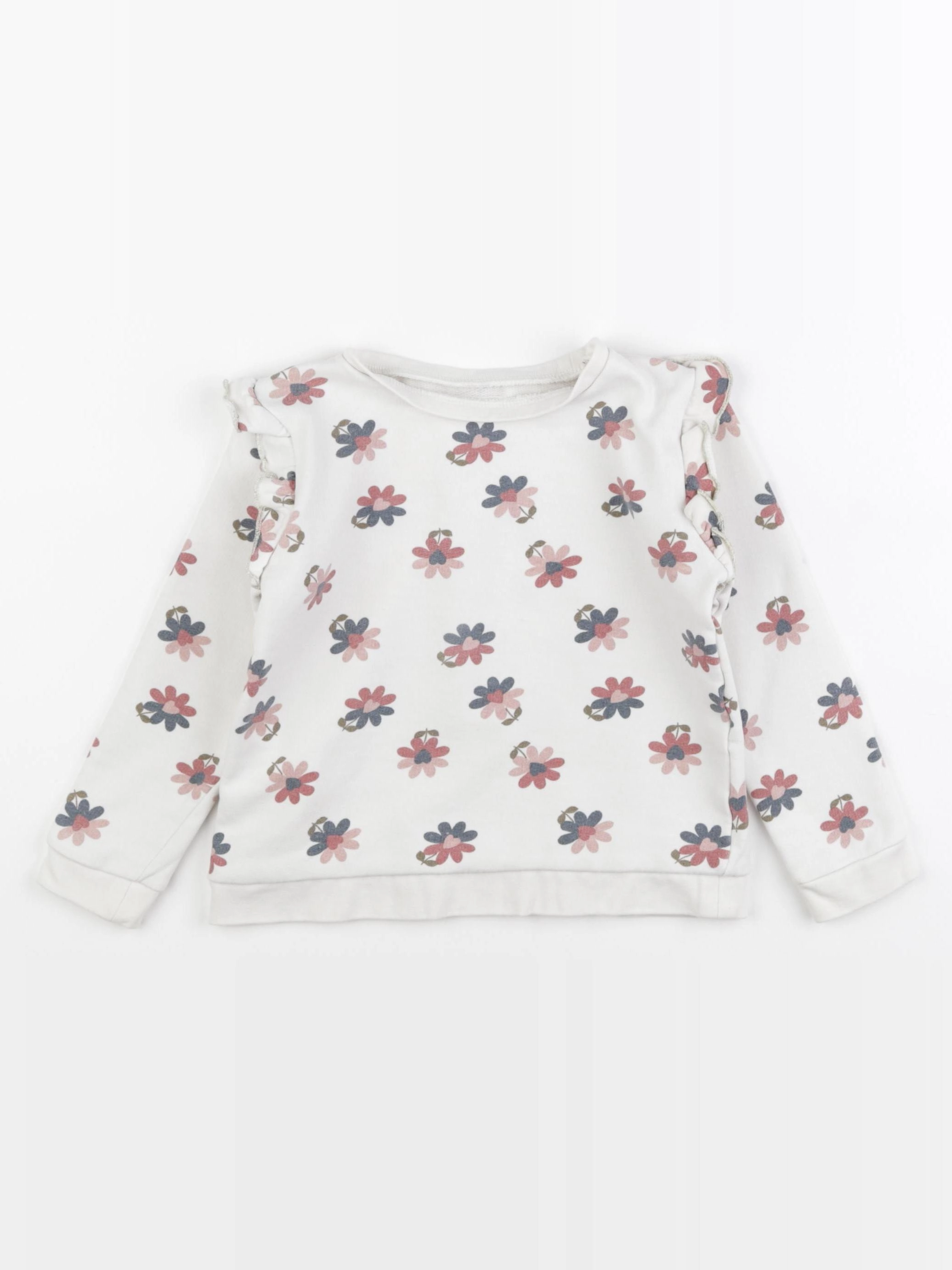 Vertbaudet - sweat blanc - 4 ans
