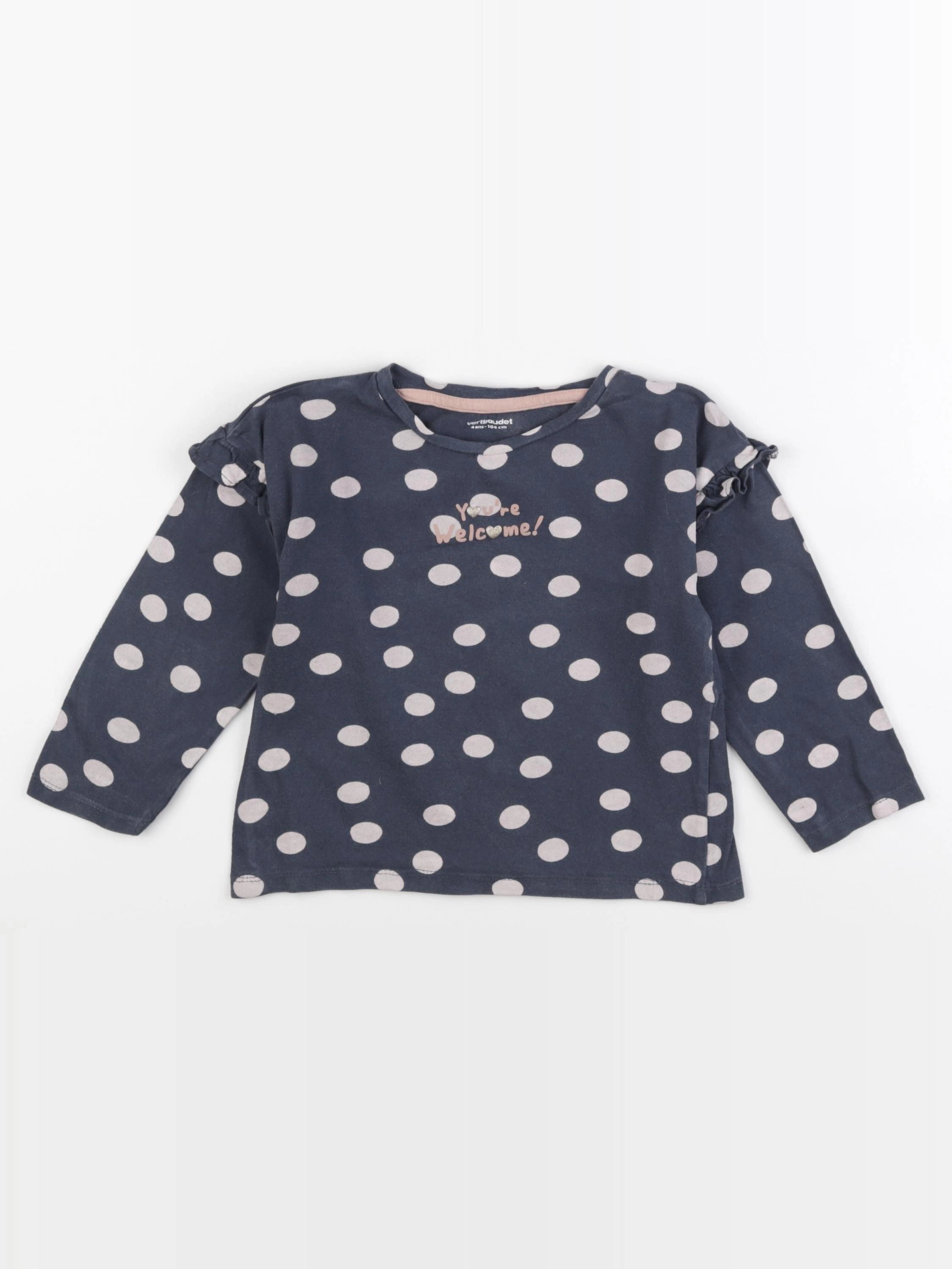 Vertbaudet - tee-shirt bleu - 4 ans