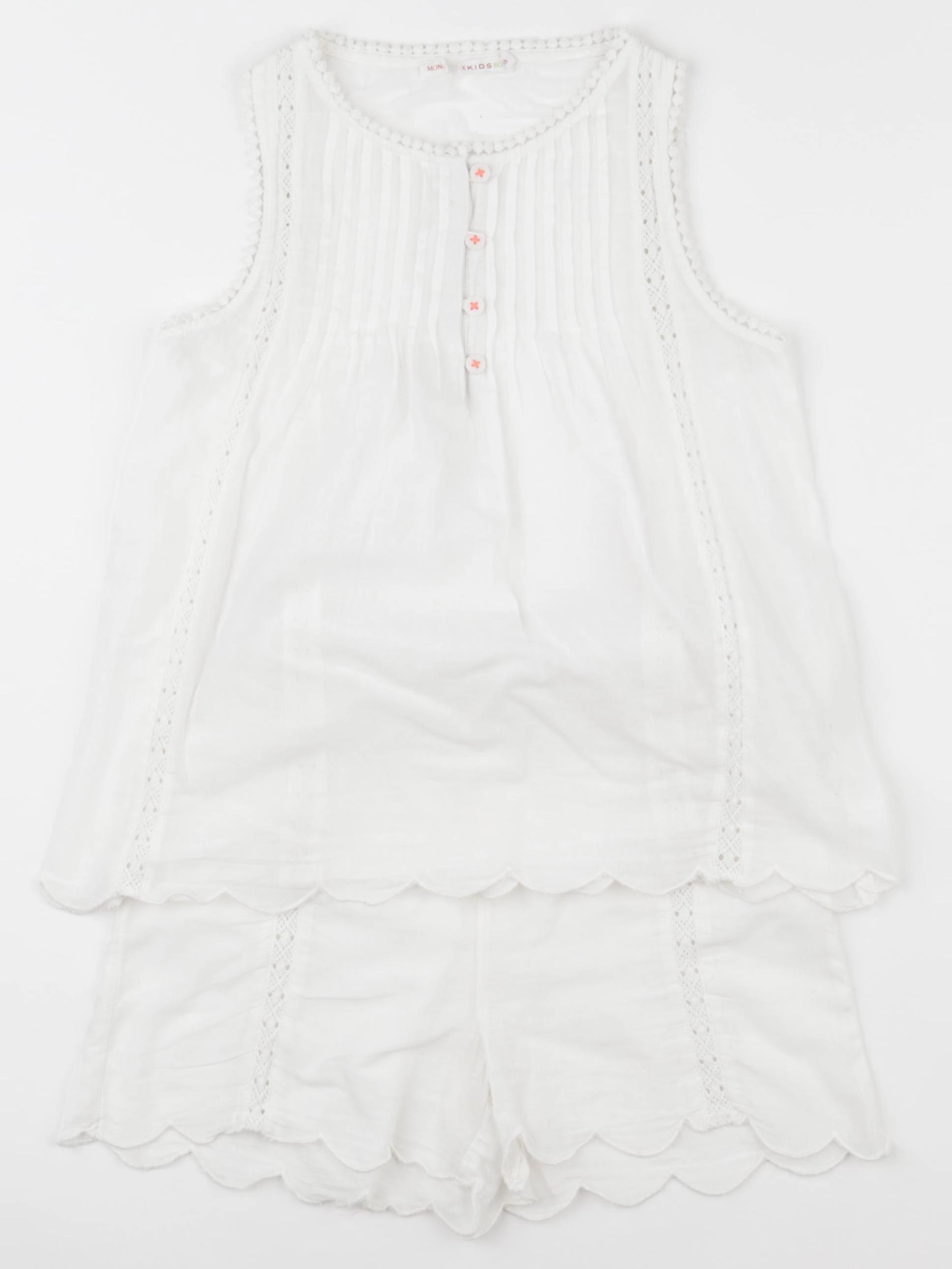 Monoprix - pyjama coton blanc - 8 ans