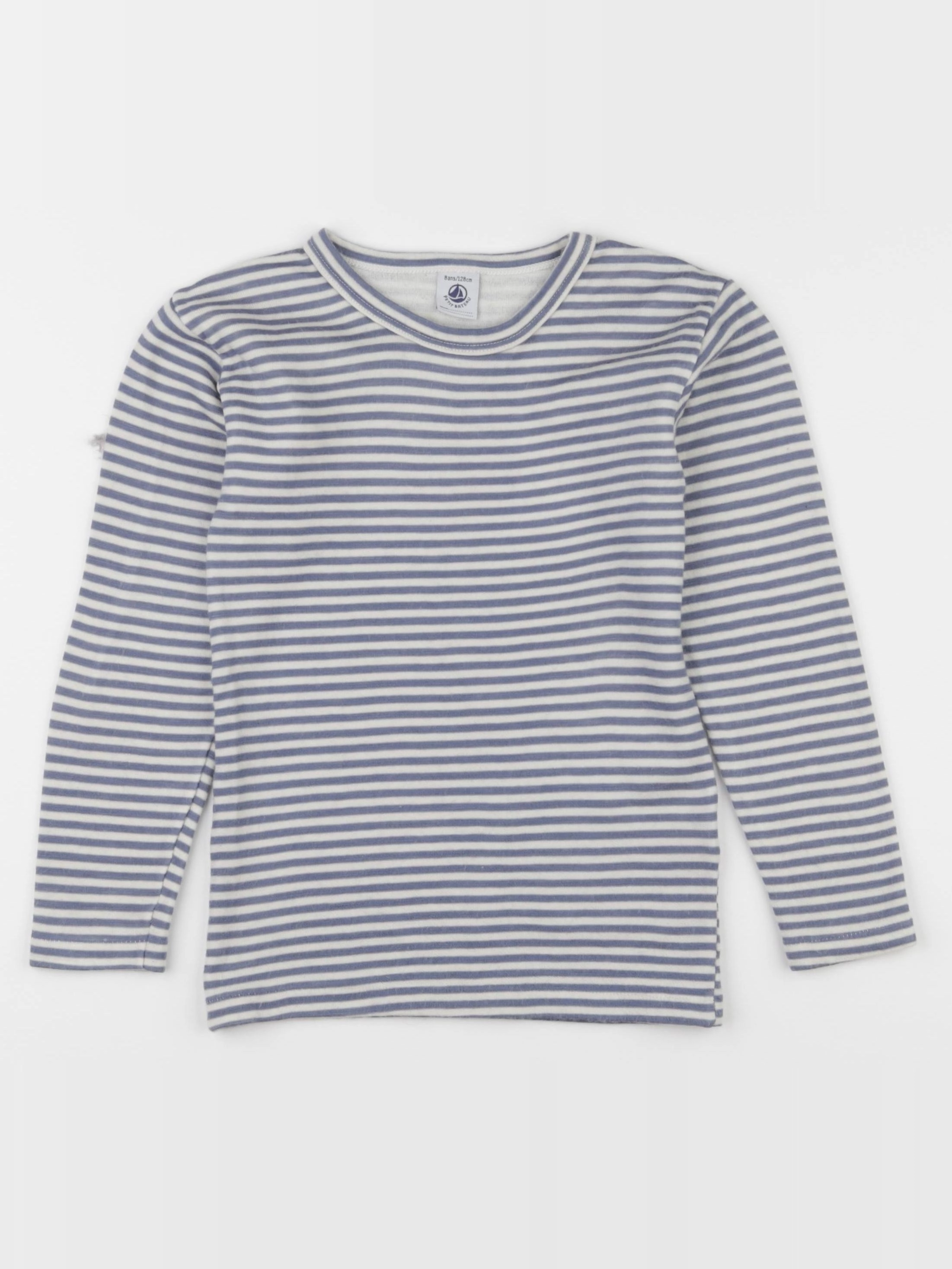 Petit Bateau - maillot de corps bleu - 8 ans