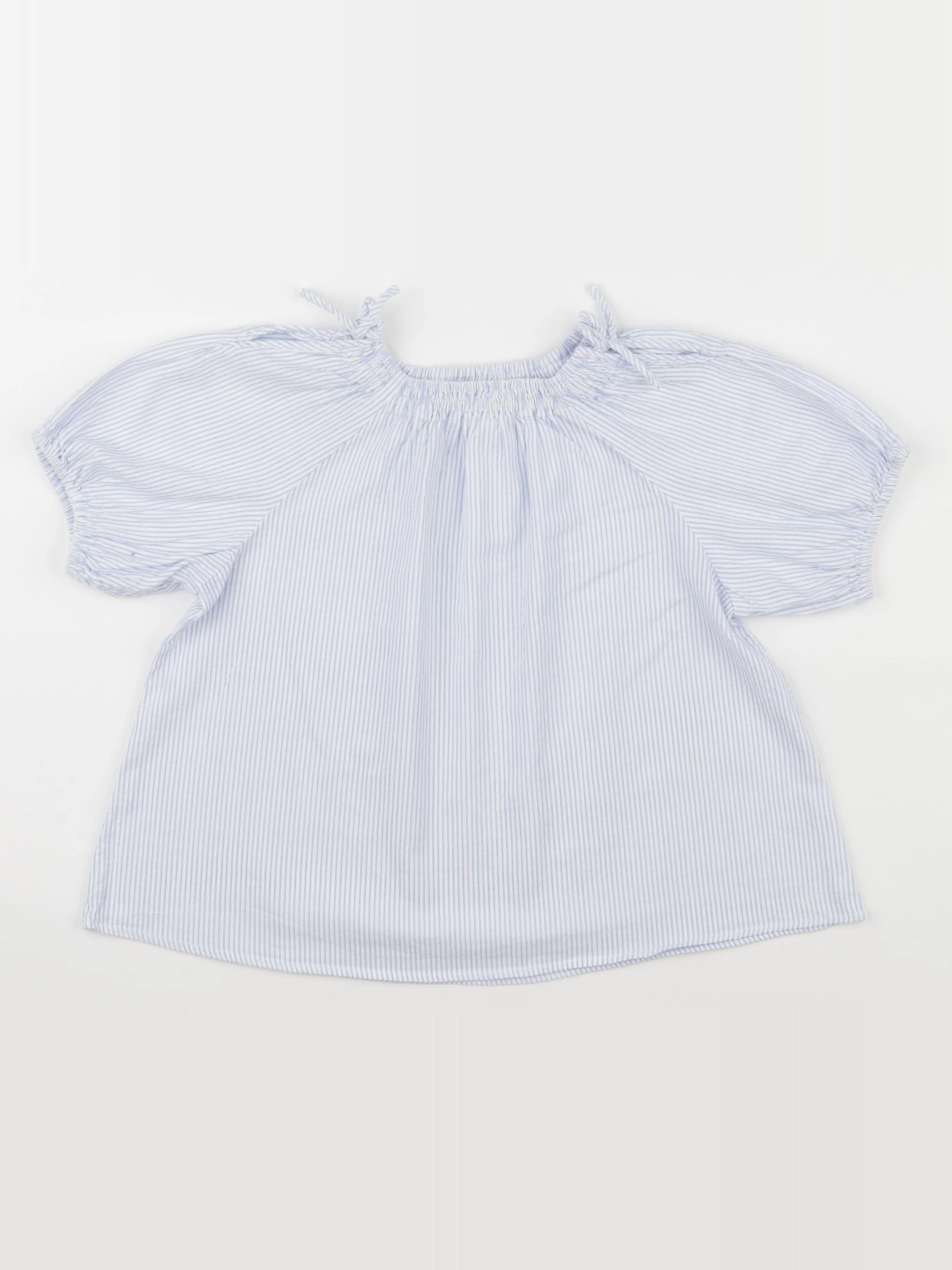 Zara - blouse blanc, bleu - 4/5 ans