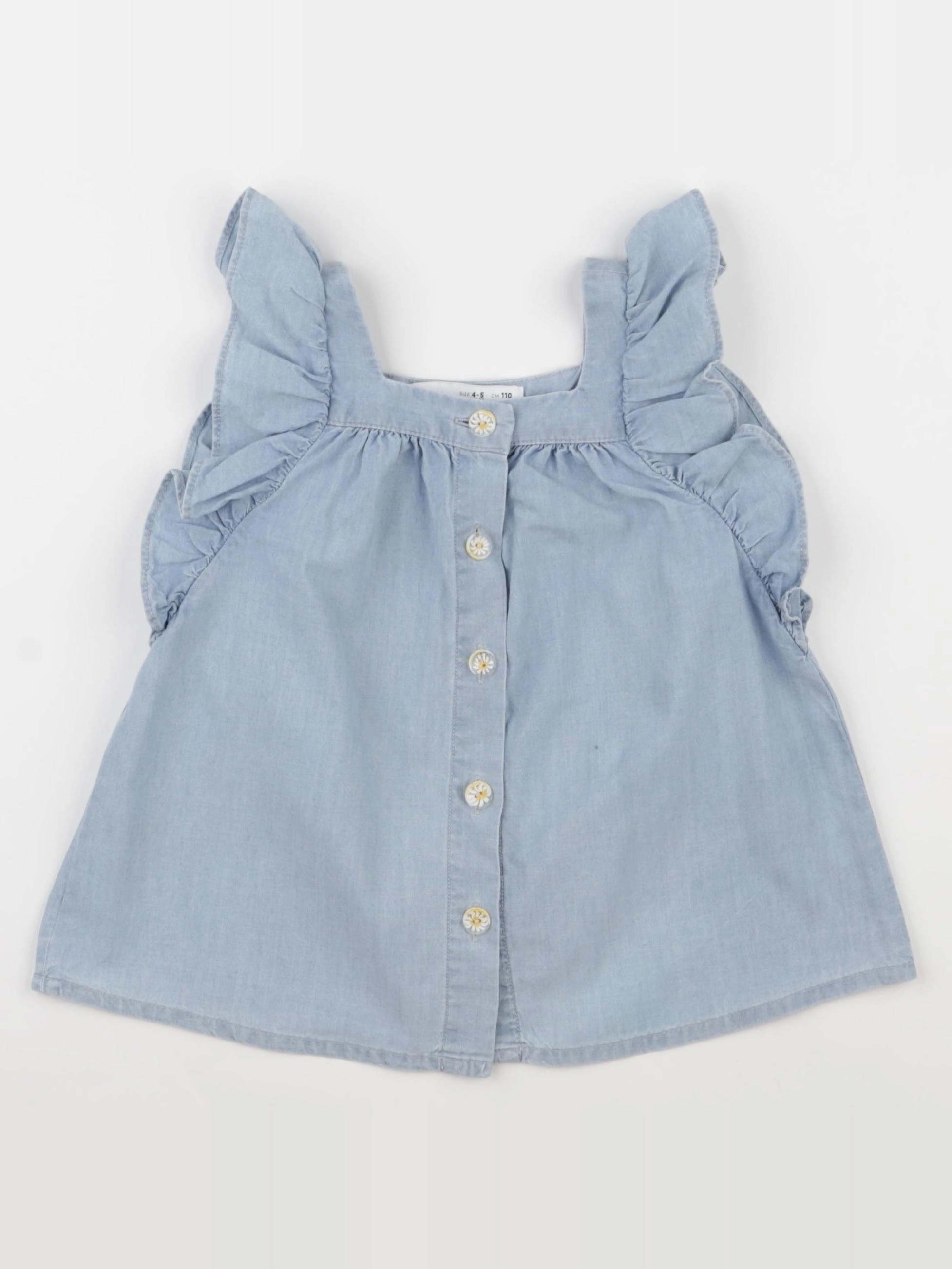 Zara - blouse bleu - 4/5 ans