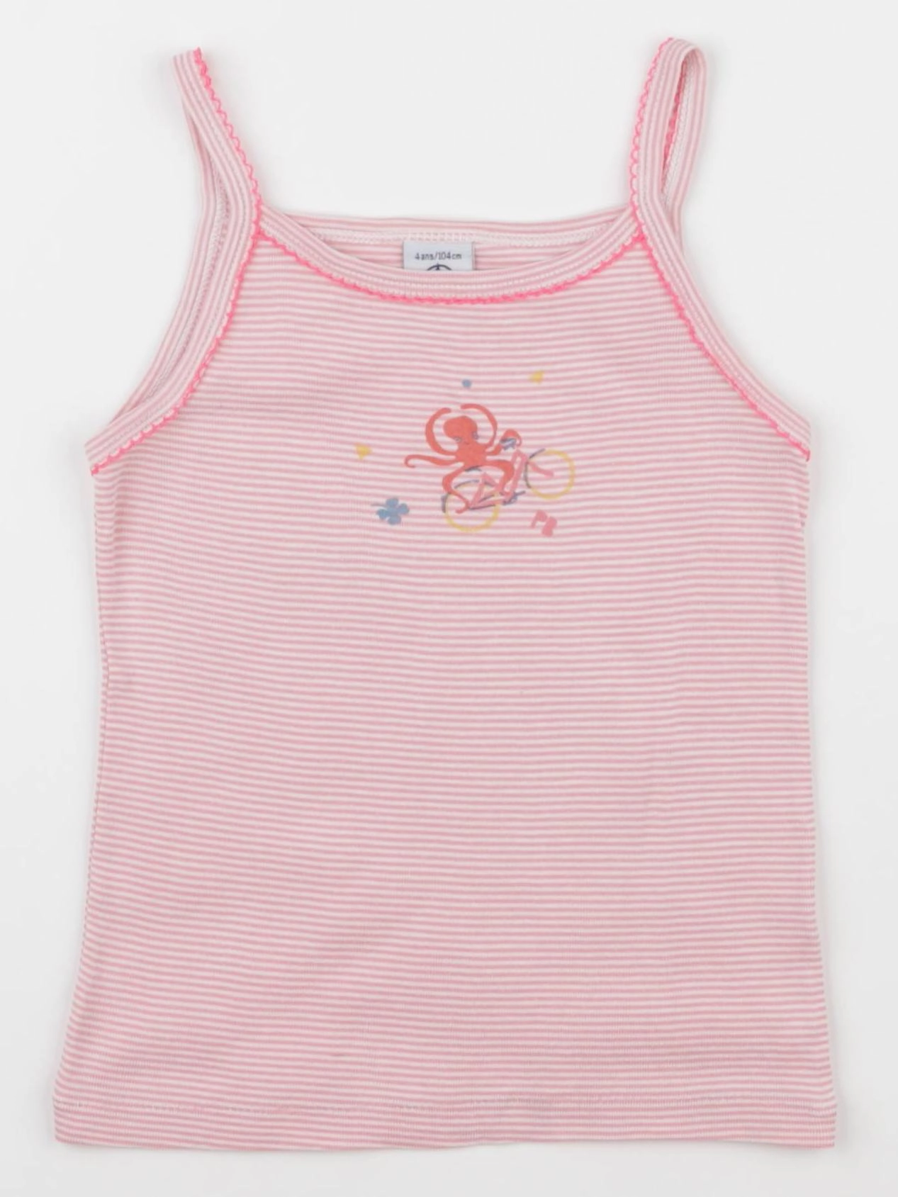 Petit Bateau - maillot de corps rose - 4 ans