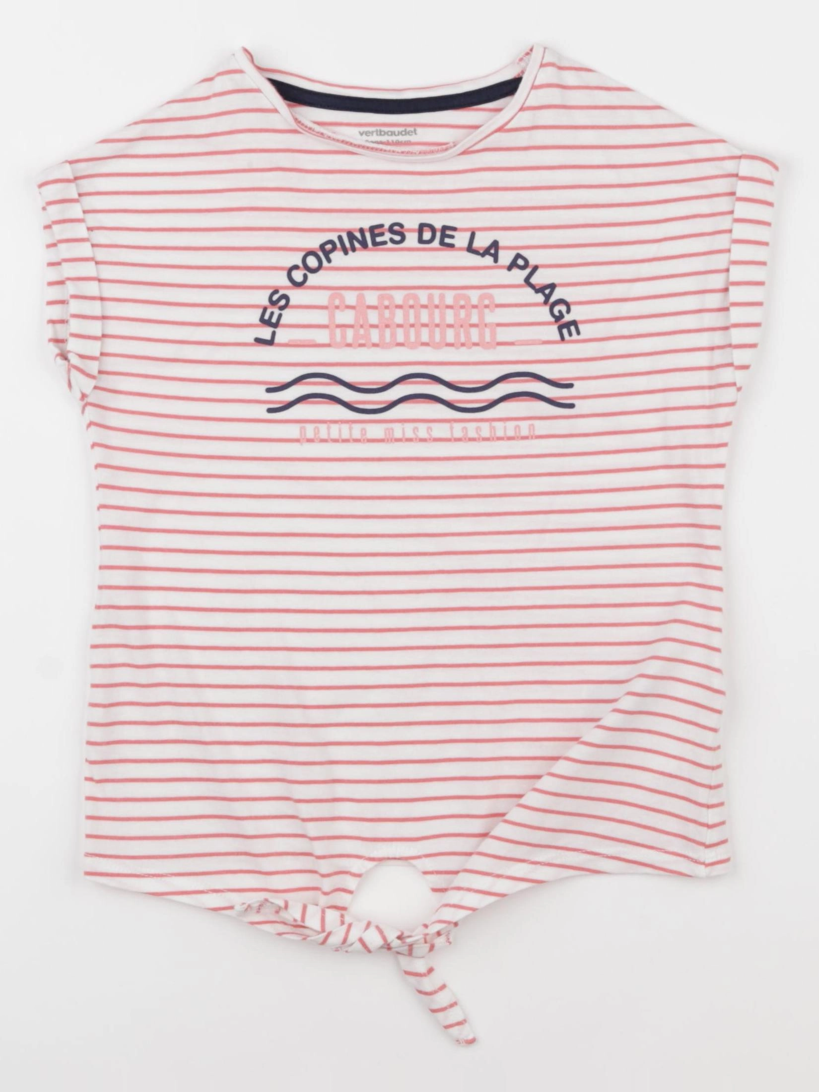Vertbaudet - tee-shirt rose - 5 ans