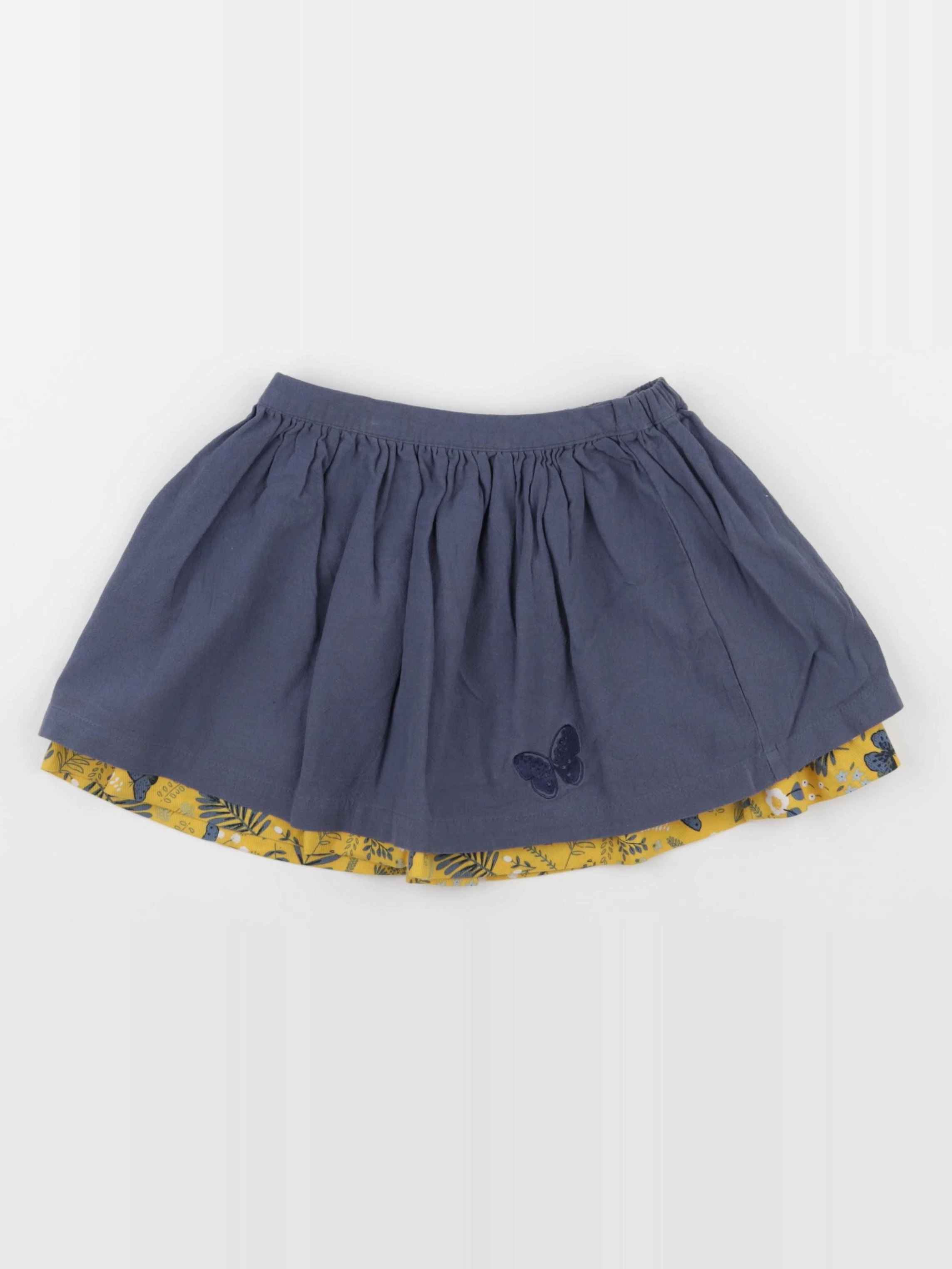 Vertbaudet - jupe réversible bleu, jaune - 5 ans