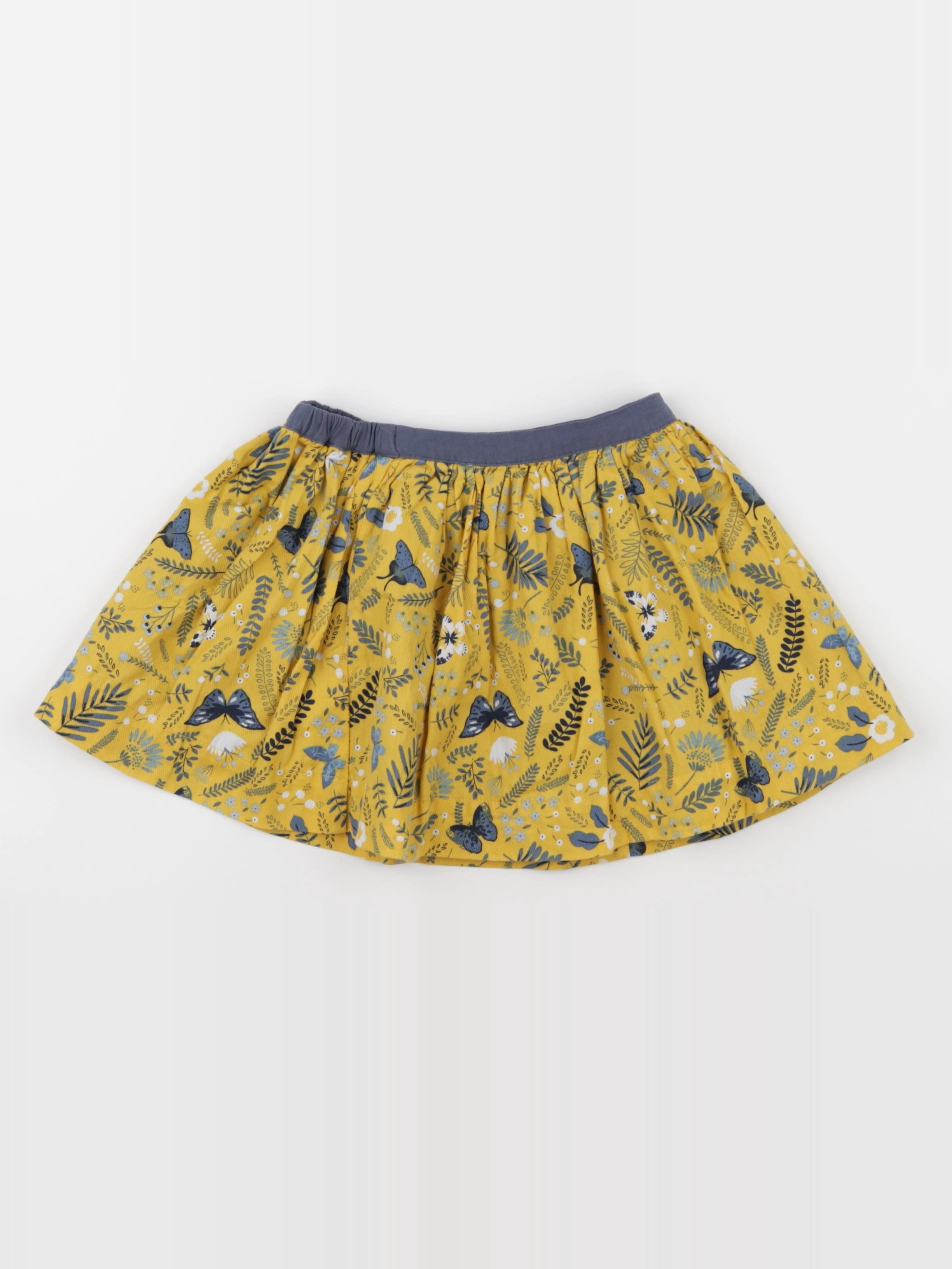 Vertbaudet - jupe réversible bleu, jaune - 5 ans