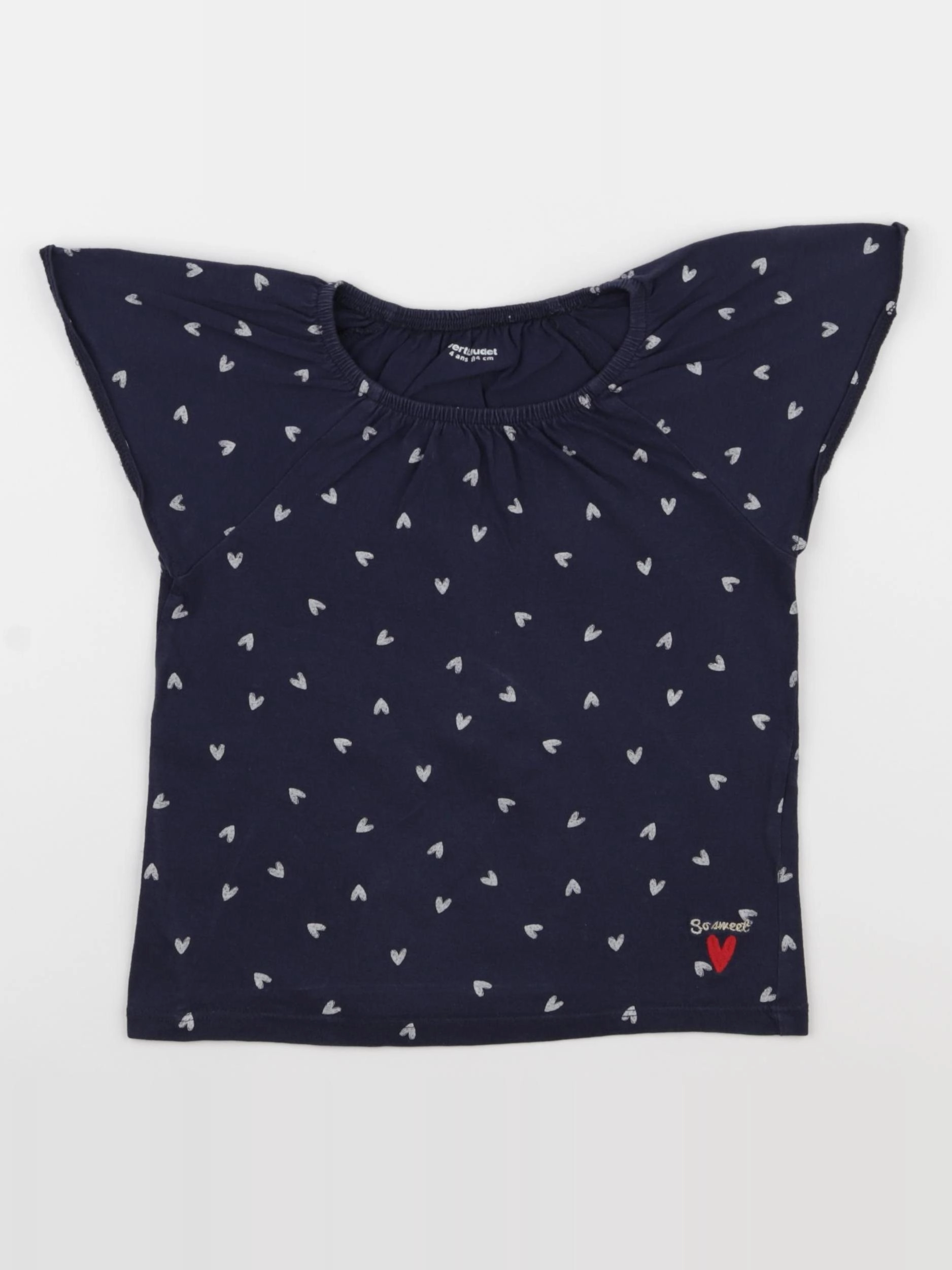 Vertbaudet - tee-shirt bleu - 4 ans