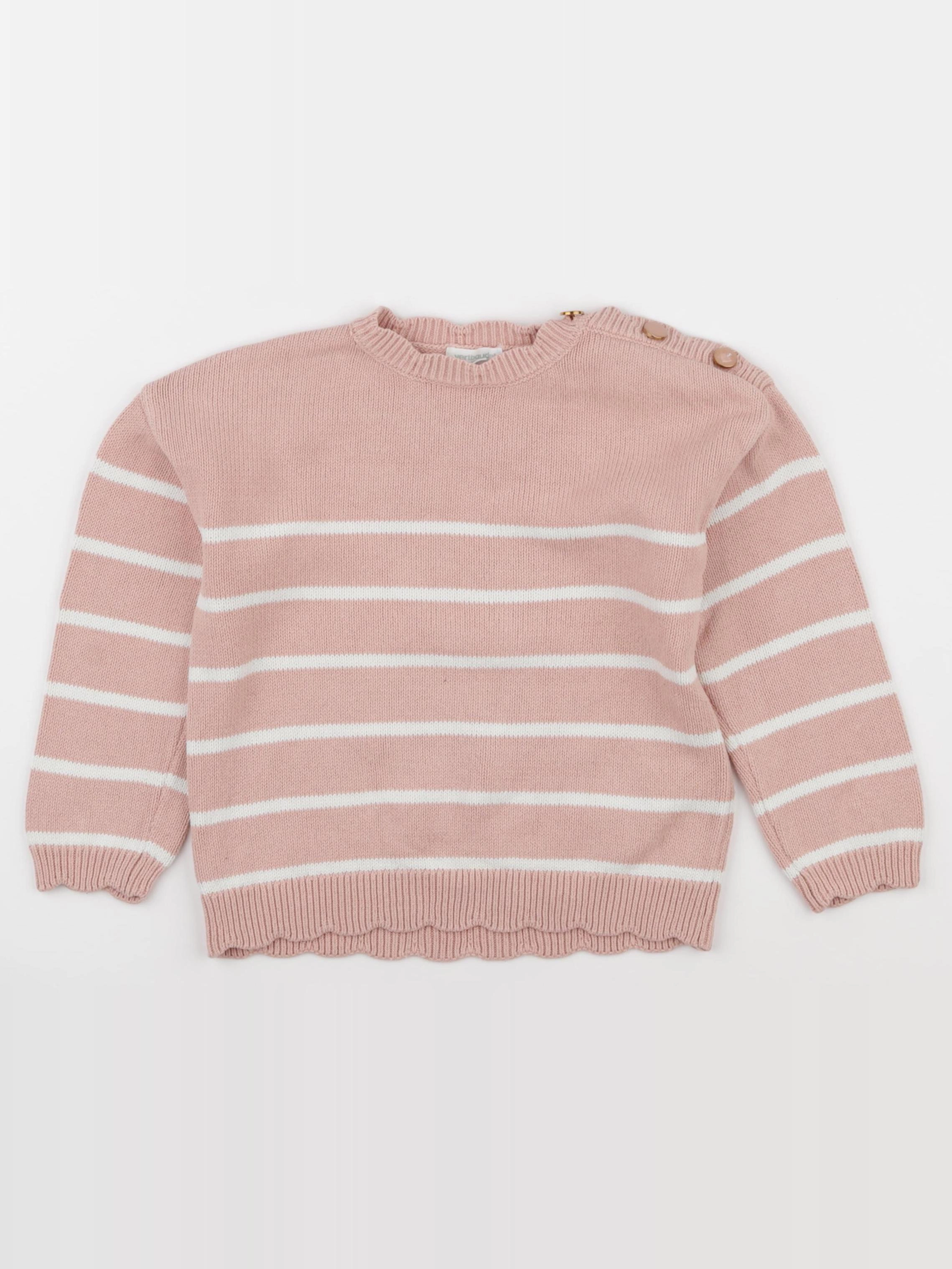 Vertbaudet - pull rose - 5 ans