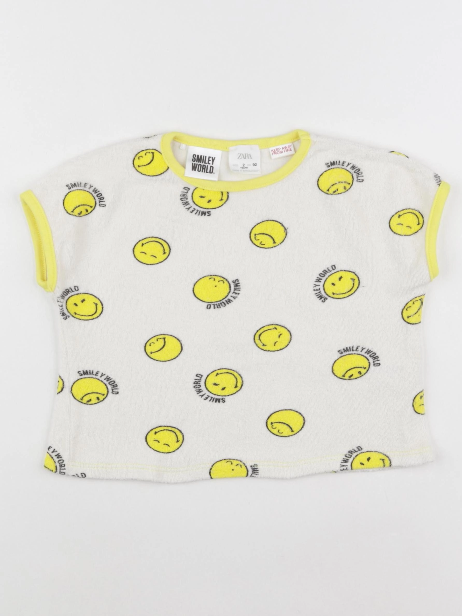 Zara - tee-shirt jaune - 2 ans