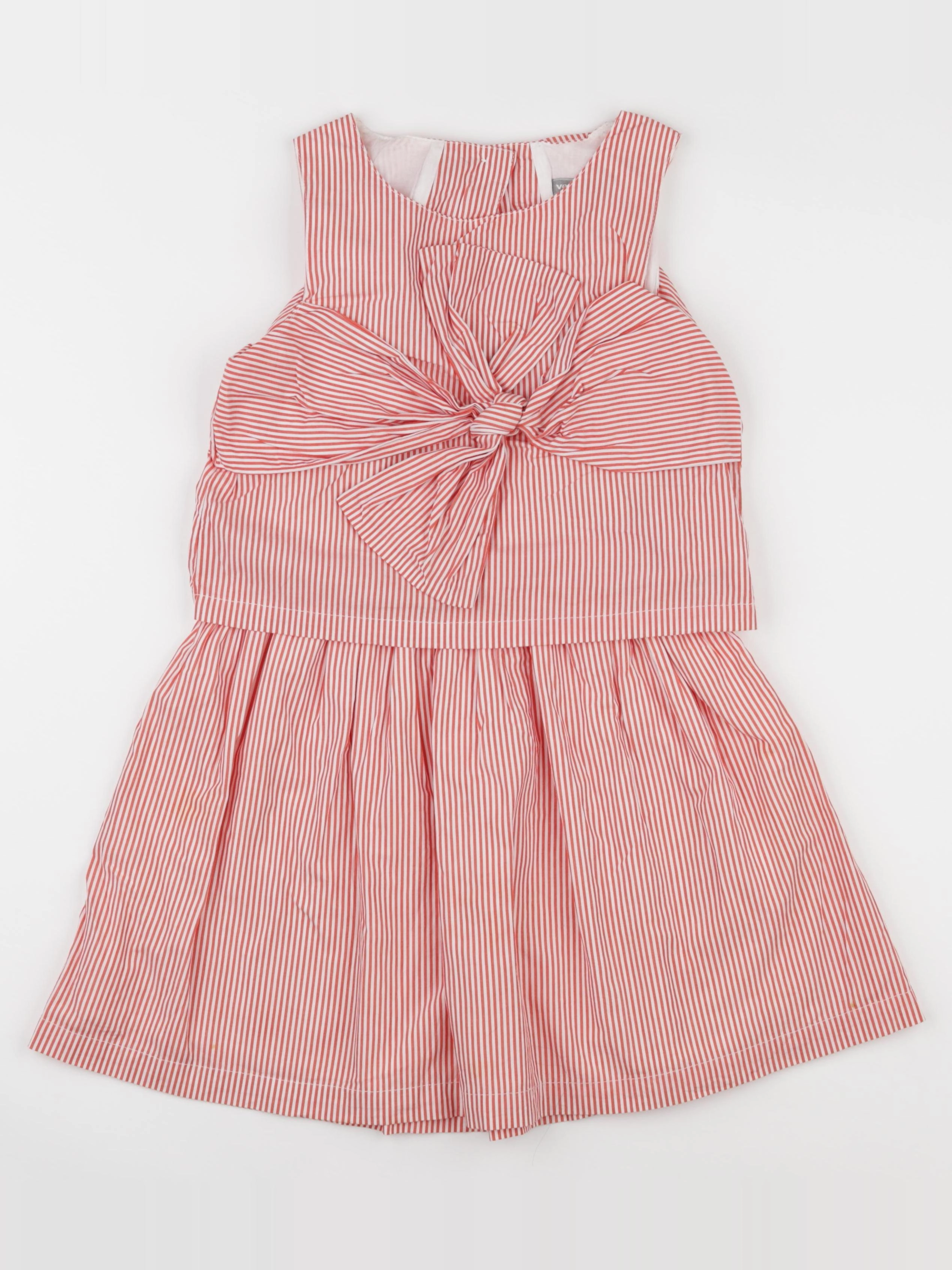 Vertbaudet - robe blanc, rouge - 8 ans