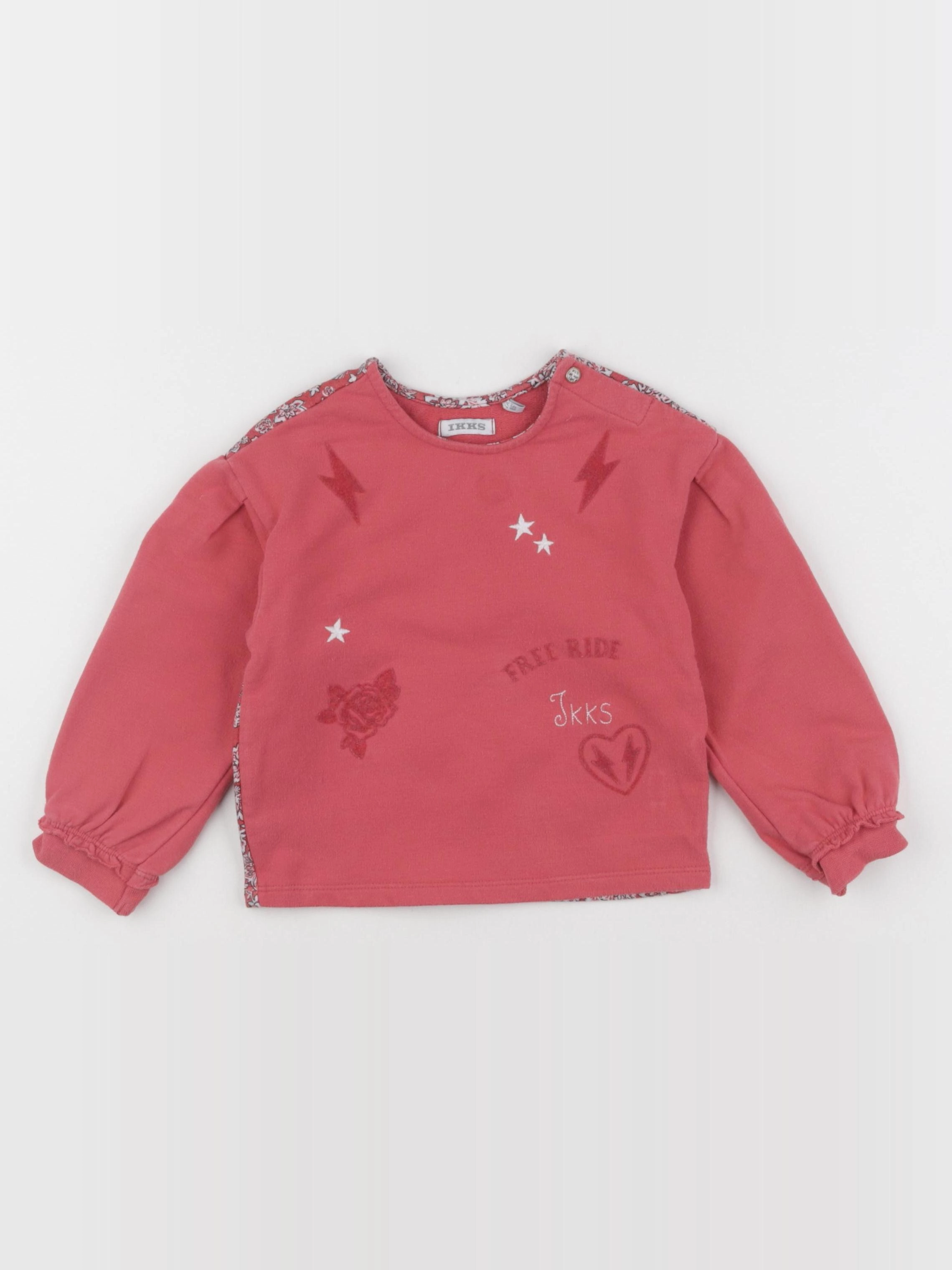 IKKS - sweat rose - 2 ans