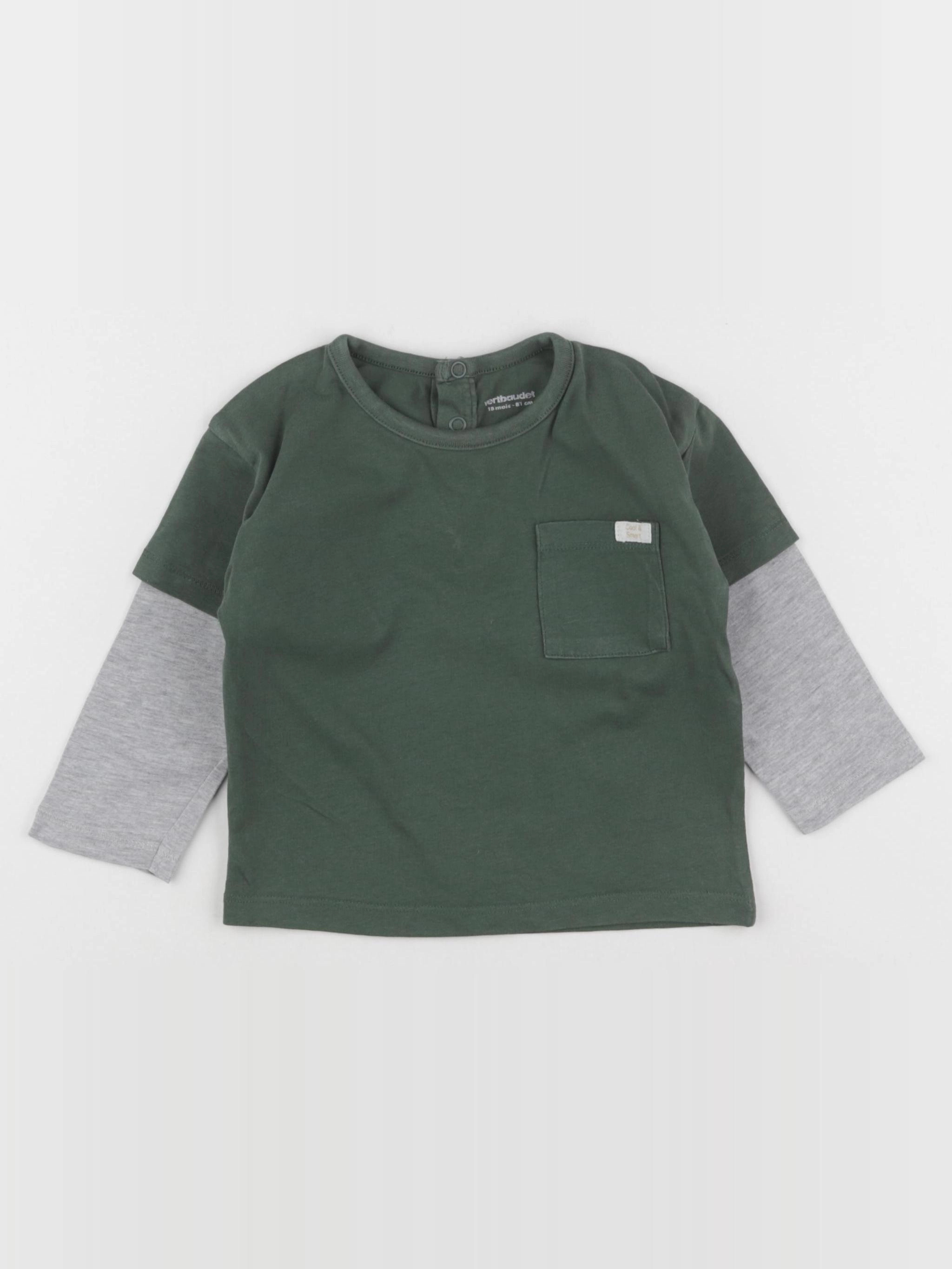 Vertbaudet - tee-shirt vert - 18 mois