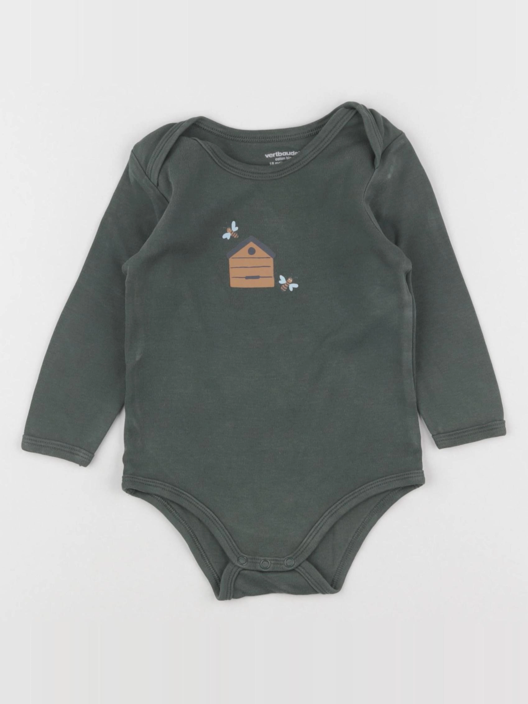 Vertbaudet - body vert - 18 mois