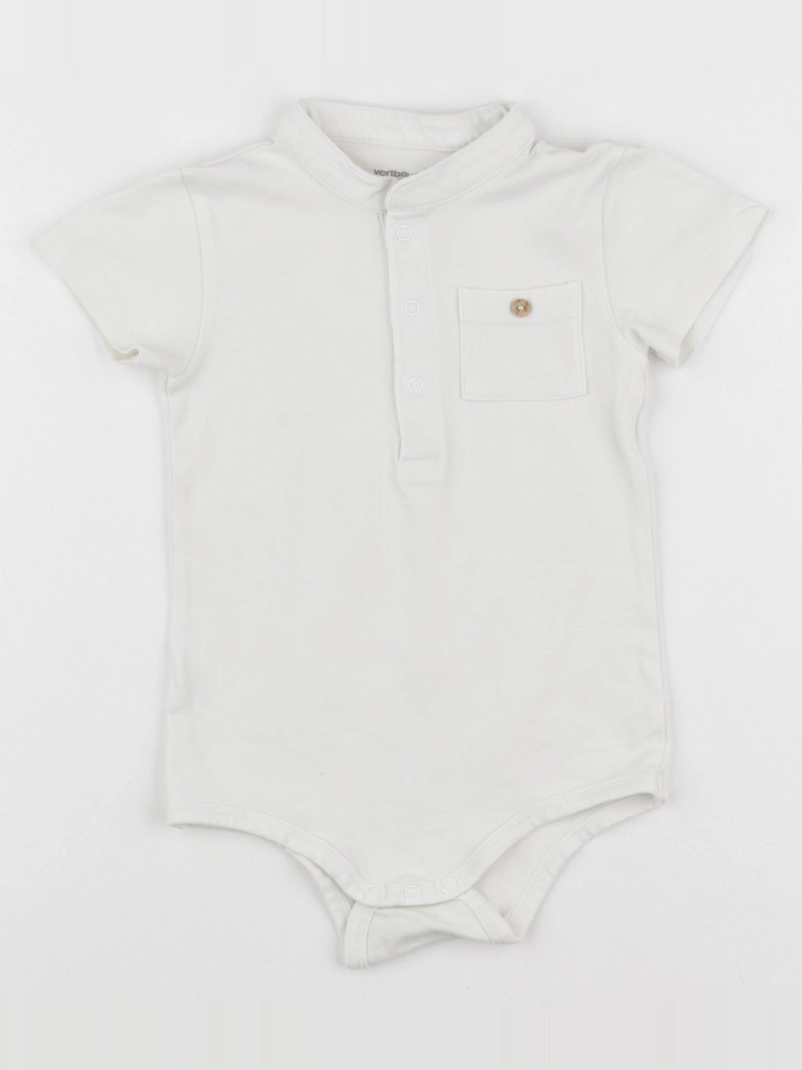 Vertbaudet - body à col beige - 18 mois