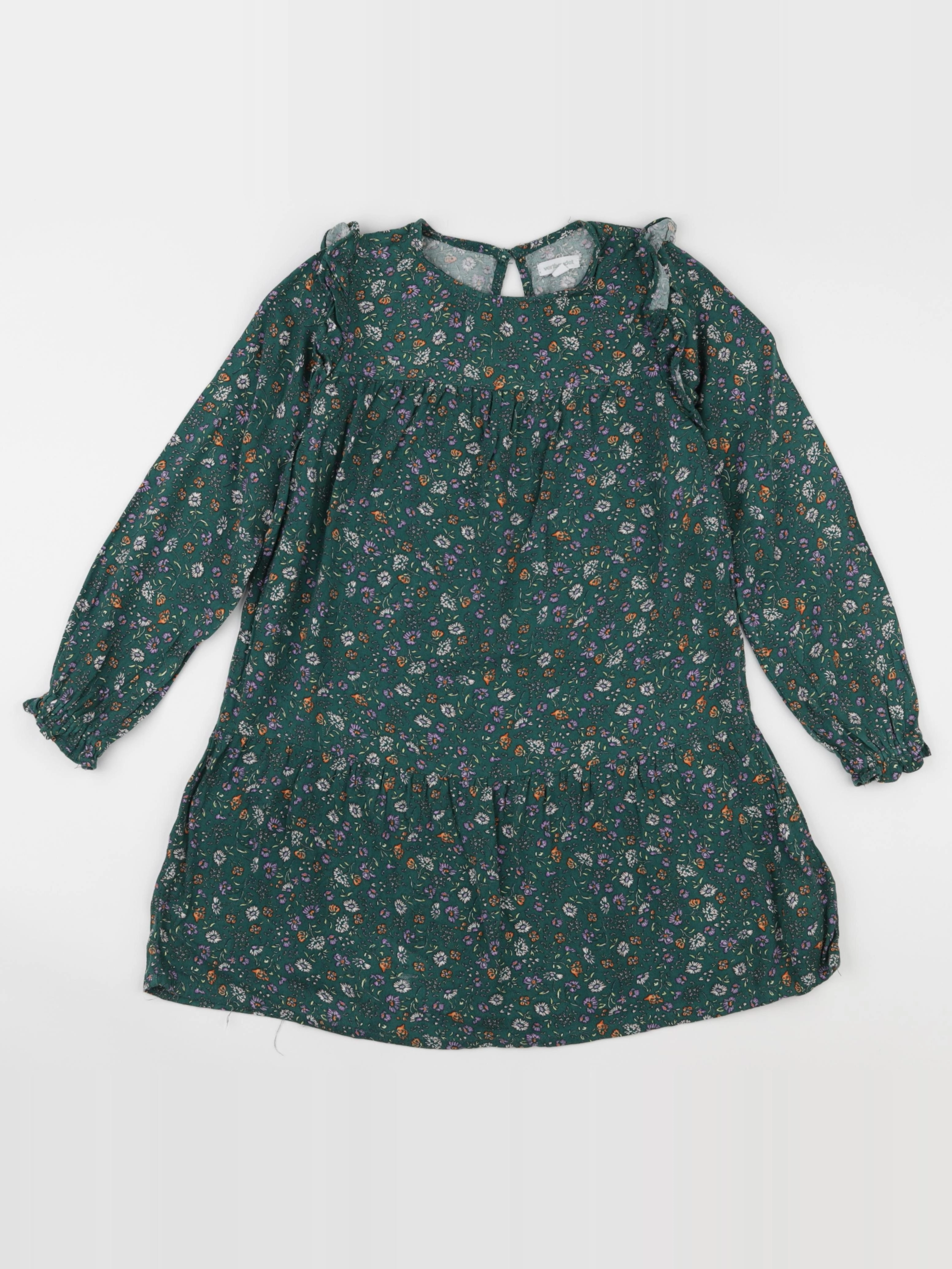 Vertbaudet - robe vert - 8 ans