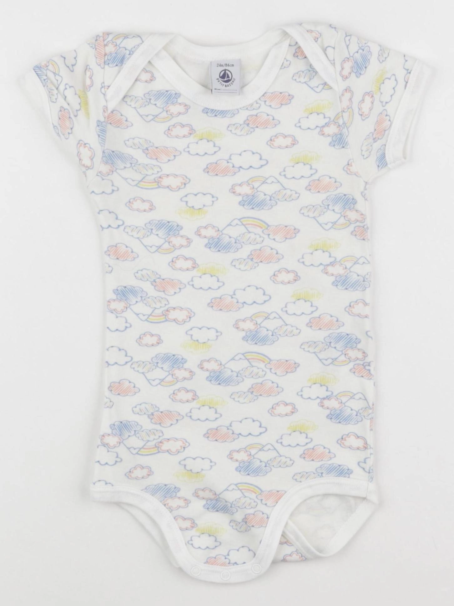 Petit Bateau - body blanc - 24 mois