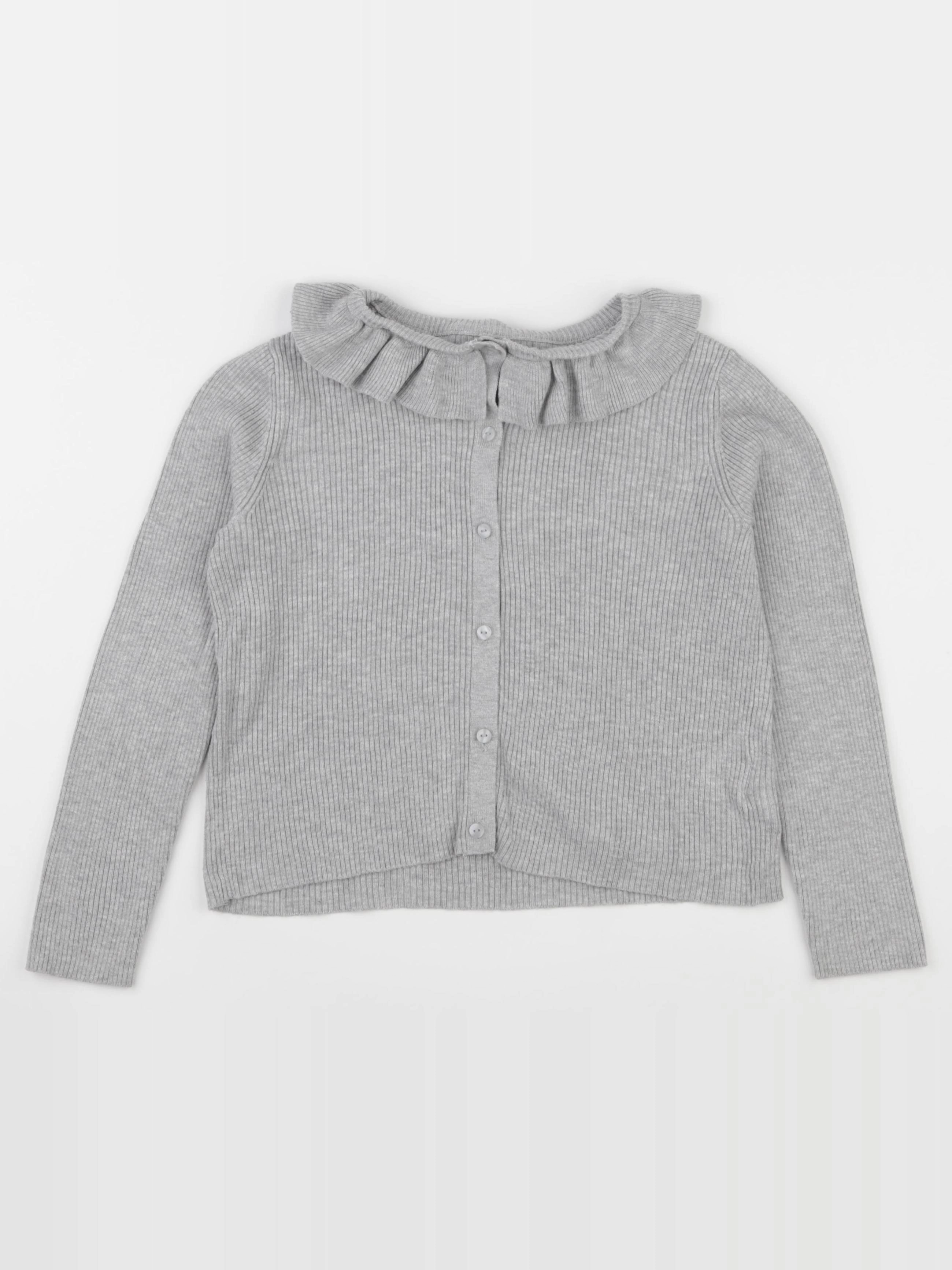 Vertbaudet - gilet gris - 8 ans