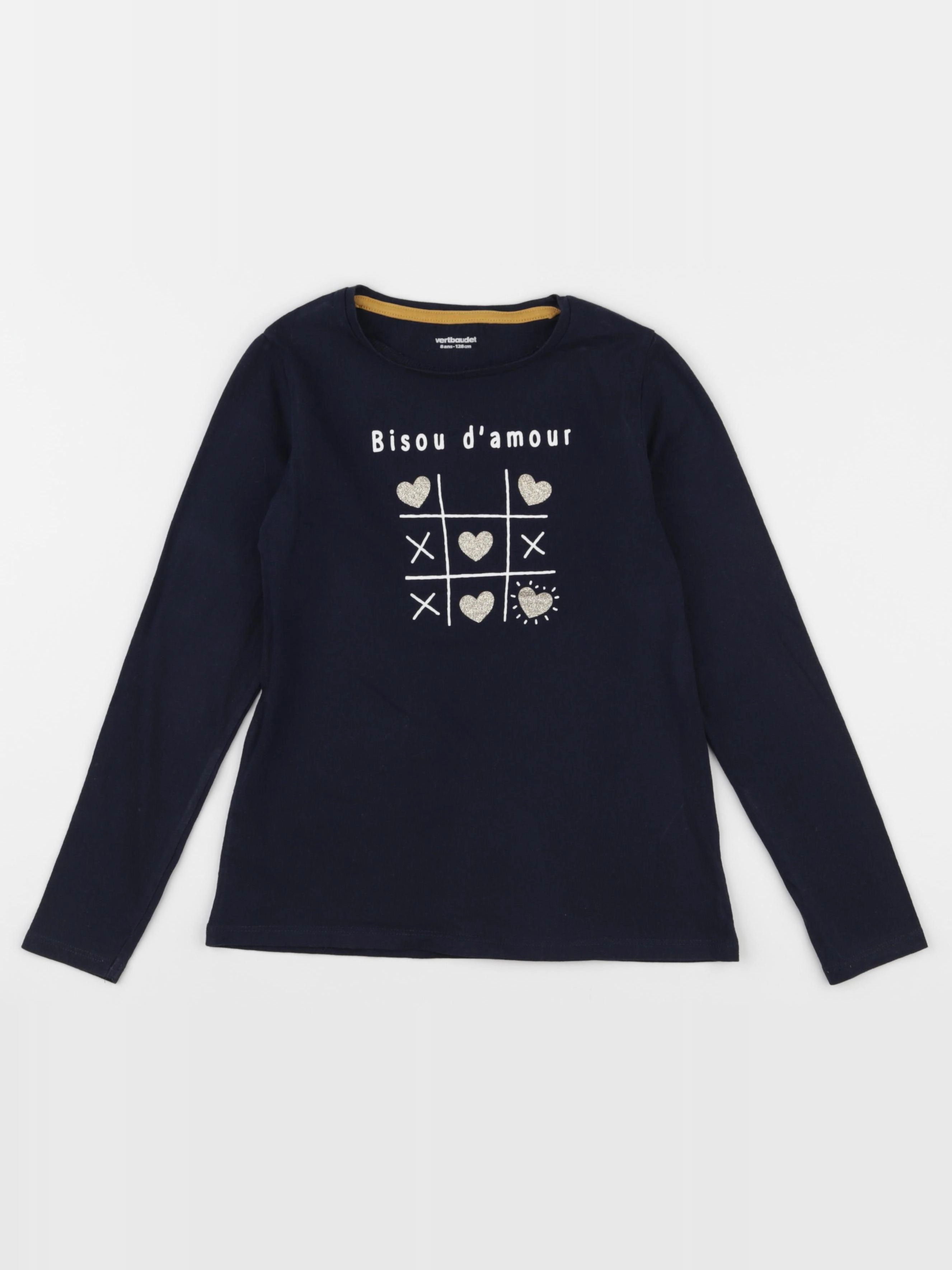 Vertbaudet - tee-shirt bleu - 8 ans