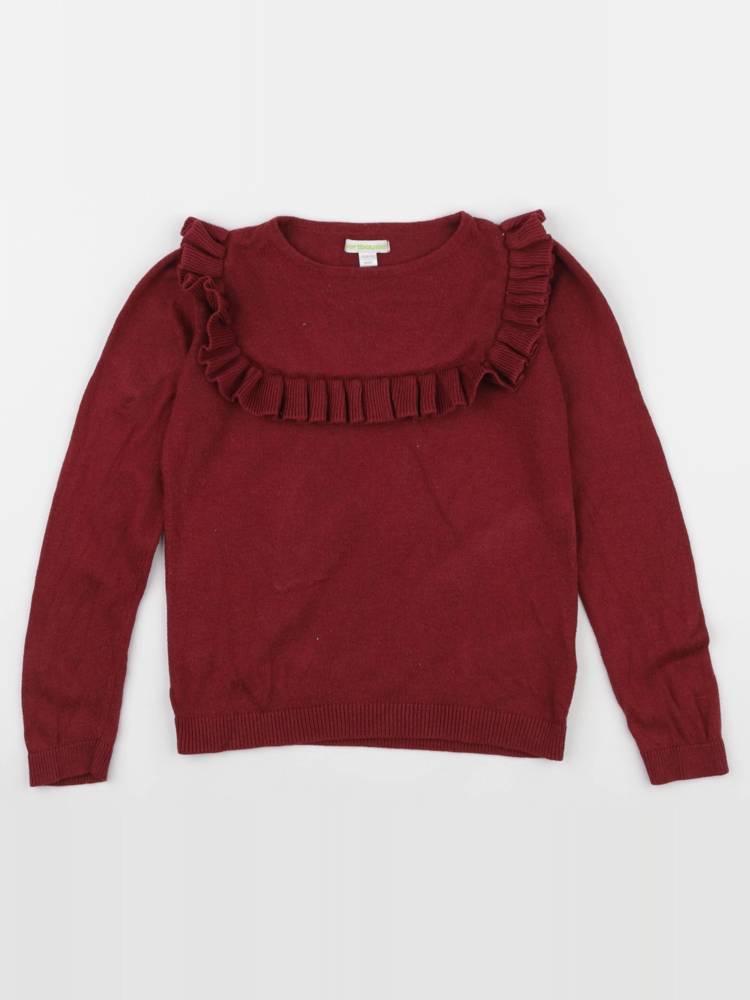 Vertbaudet - pull rouge - 8 ans