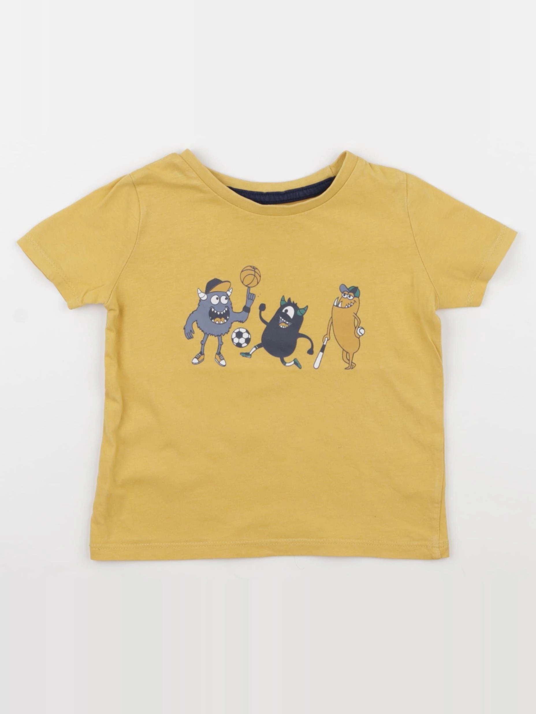 Vertbaudet - tee-shirt jaune - 2 ans