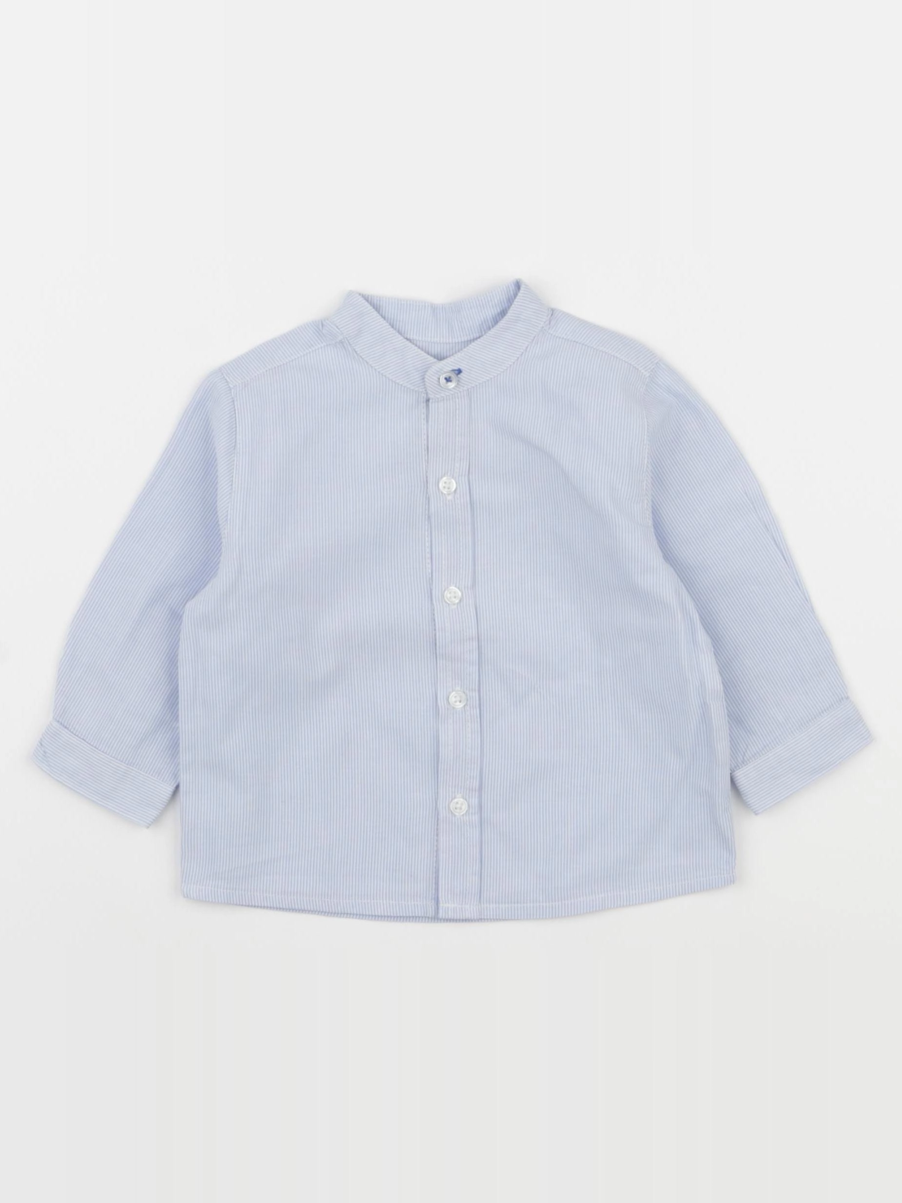 Boutchou - chemise bleu - 6 mois