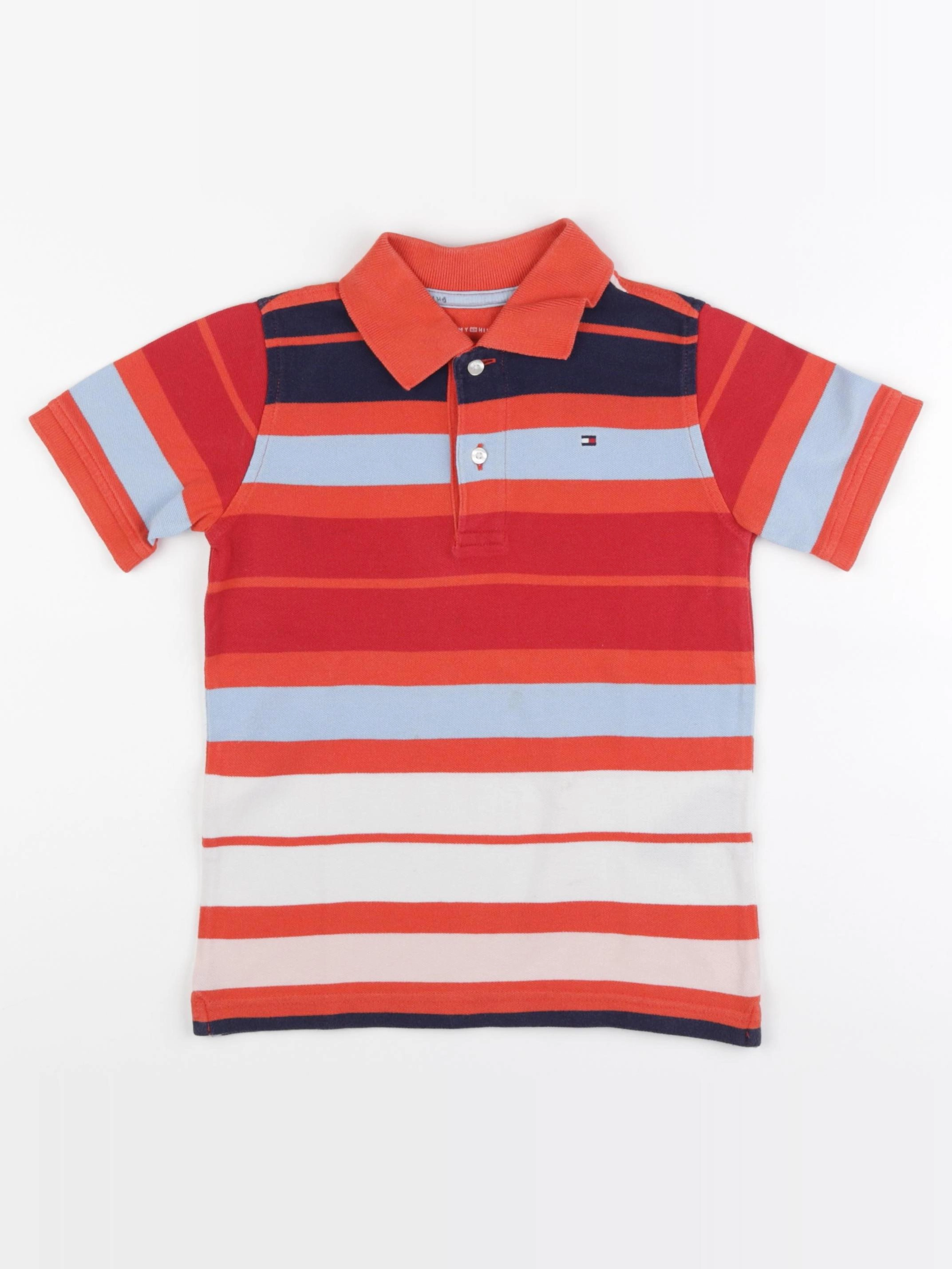 Tommy Hilfiger - polo orange, rouge - 4/5 ans