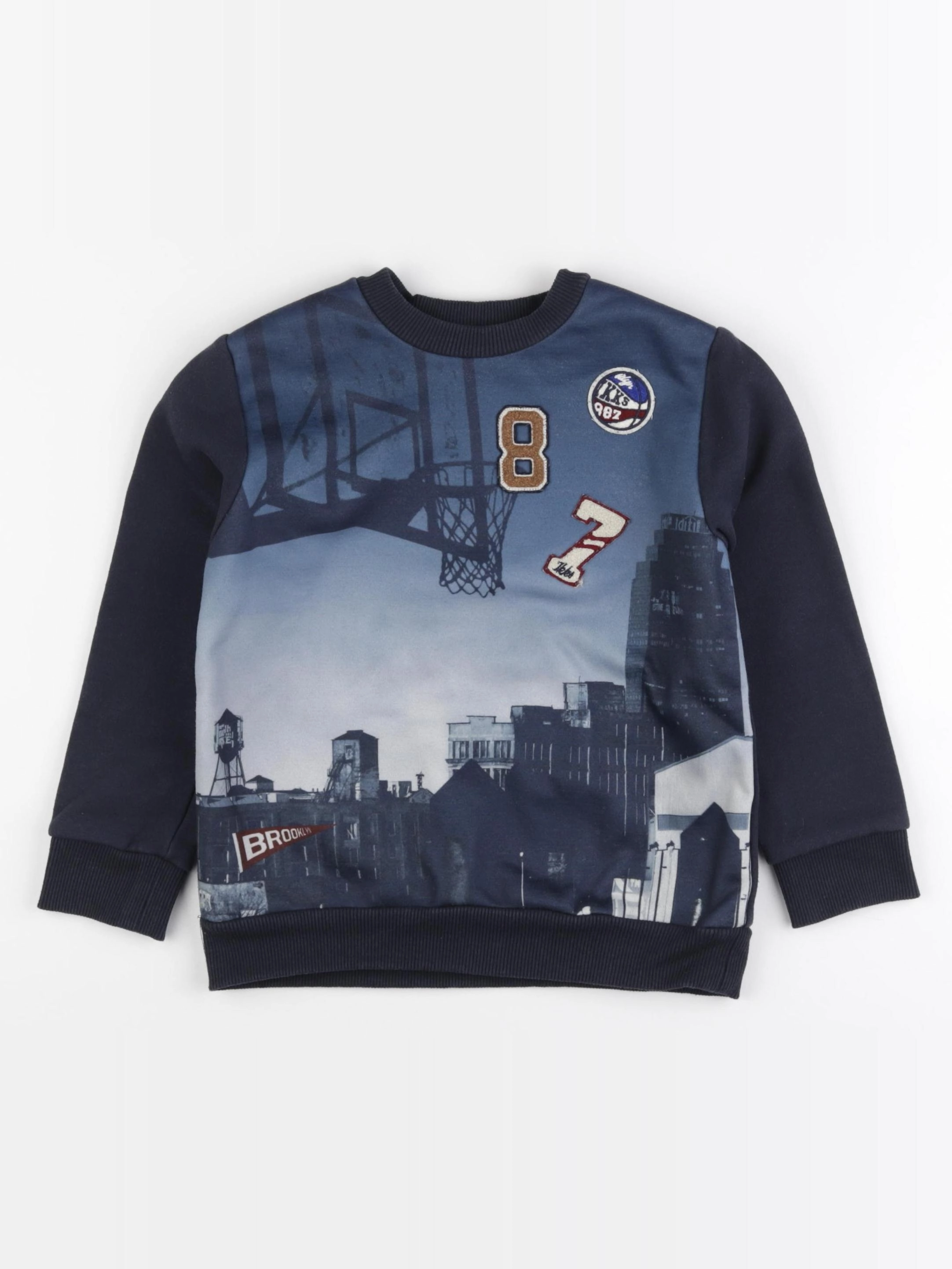 IKKS - sweat bleu - 6 ans