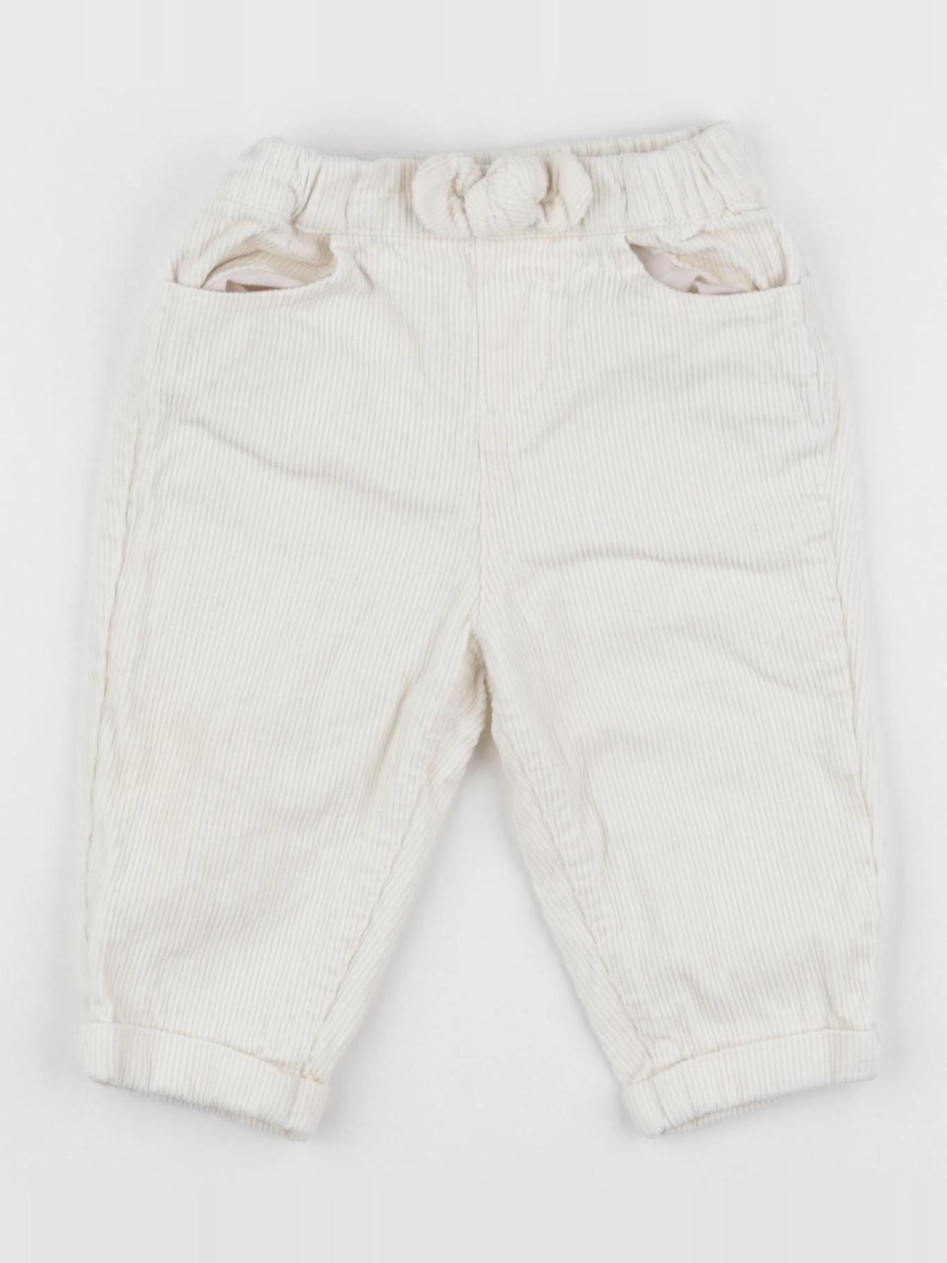 Vertbaudet - pantalon beige - 9 mois