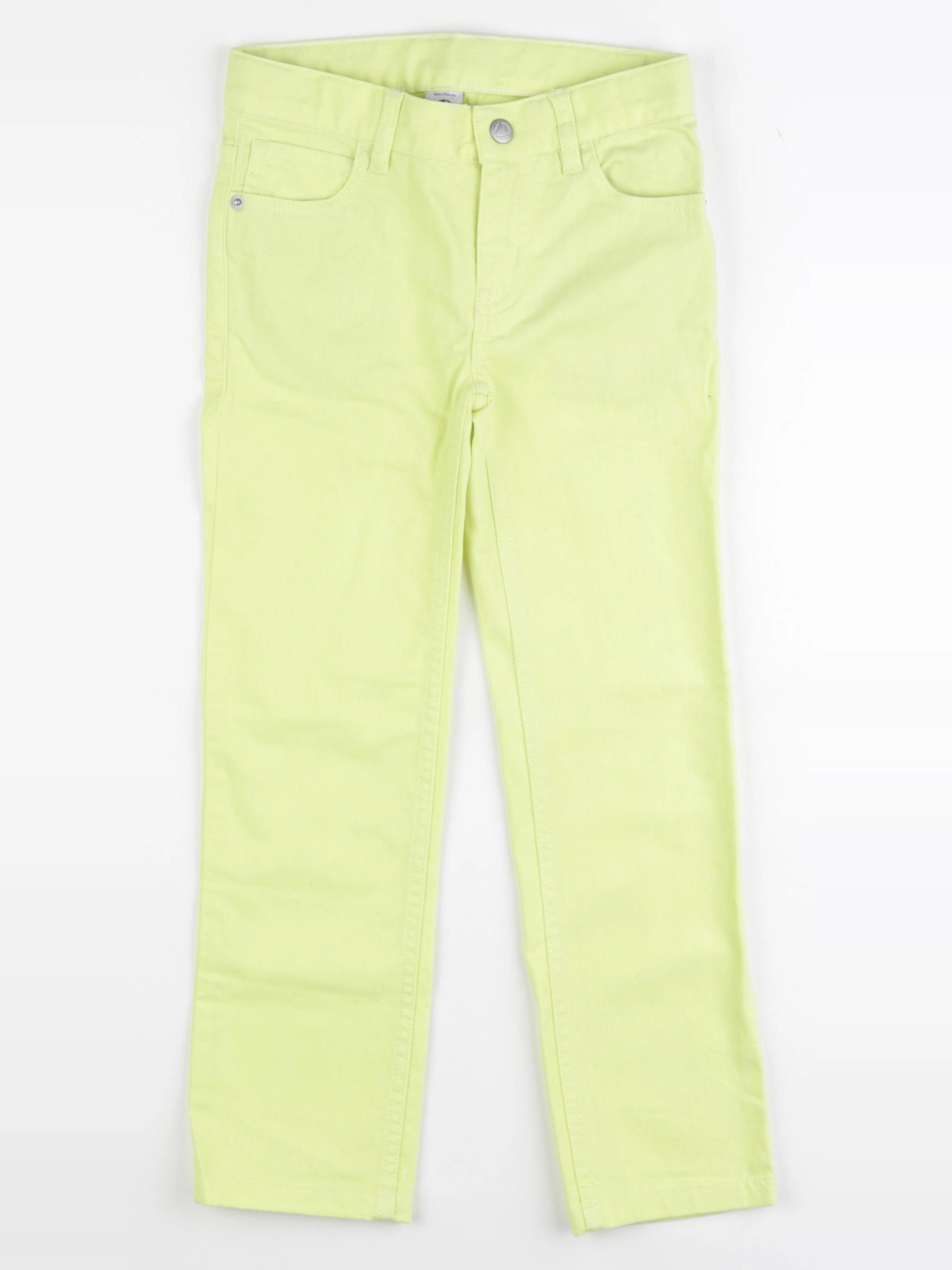 Petit Bateau - pantalon jaune fluo - 6 ans