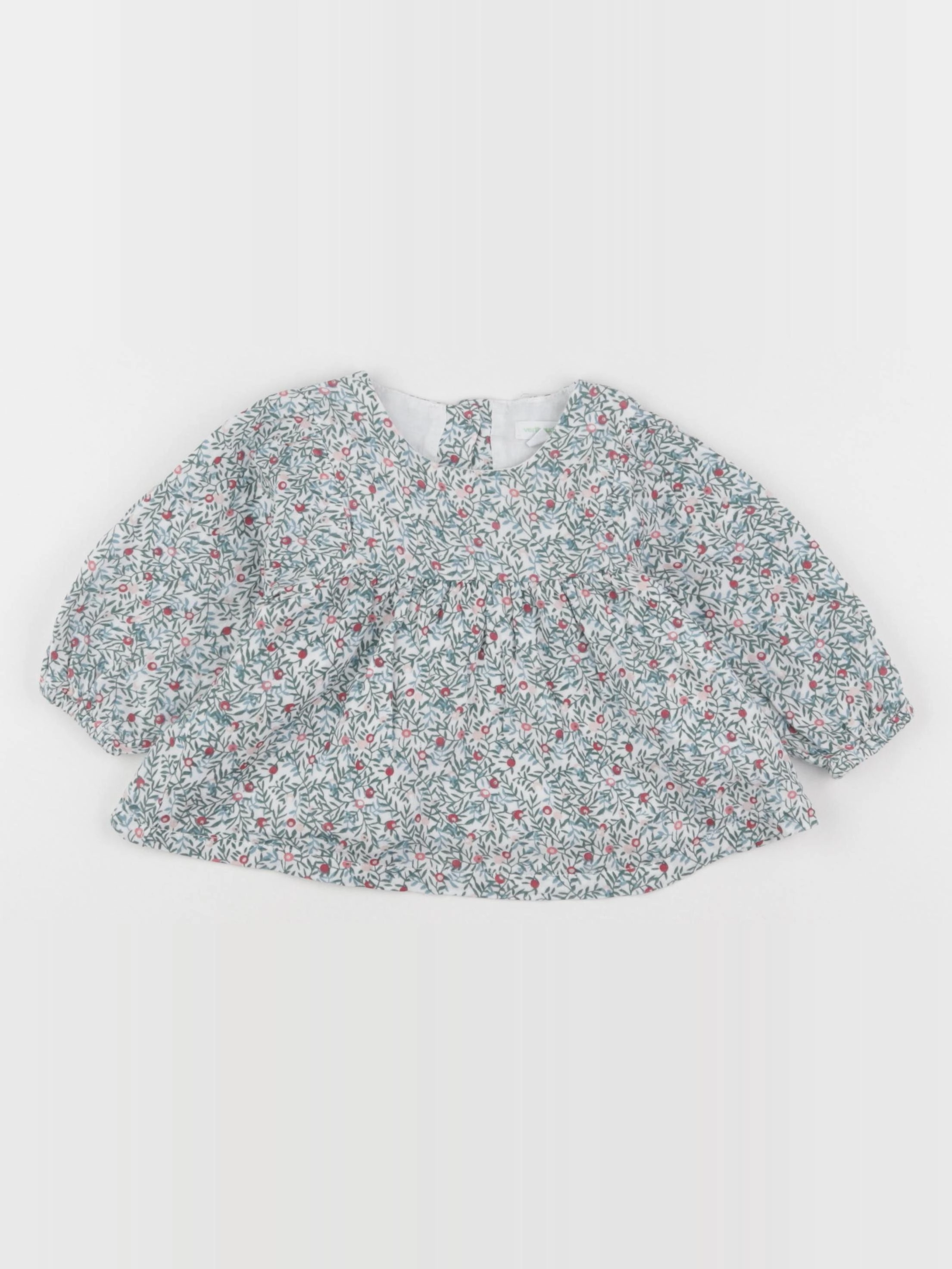 Vertbaudet - blouse vert - 9 mois