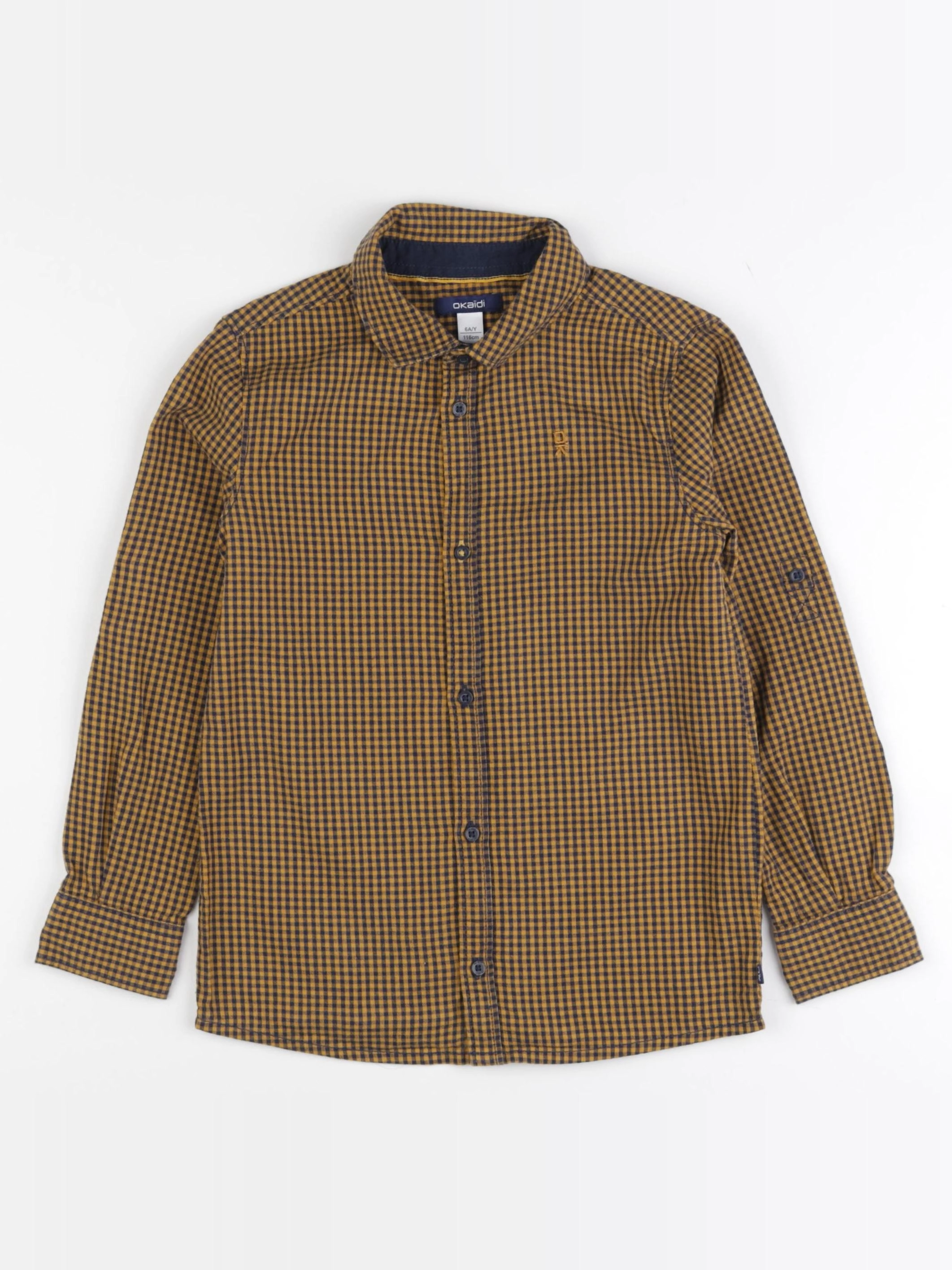 Okaidi - chemise bleu, jaune - 6 ans