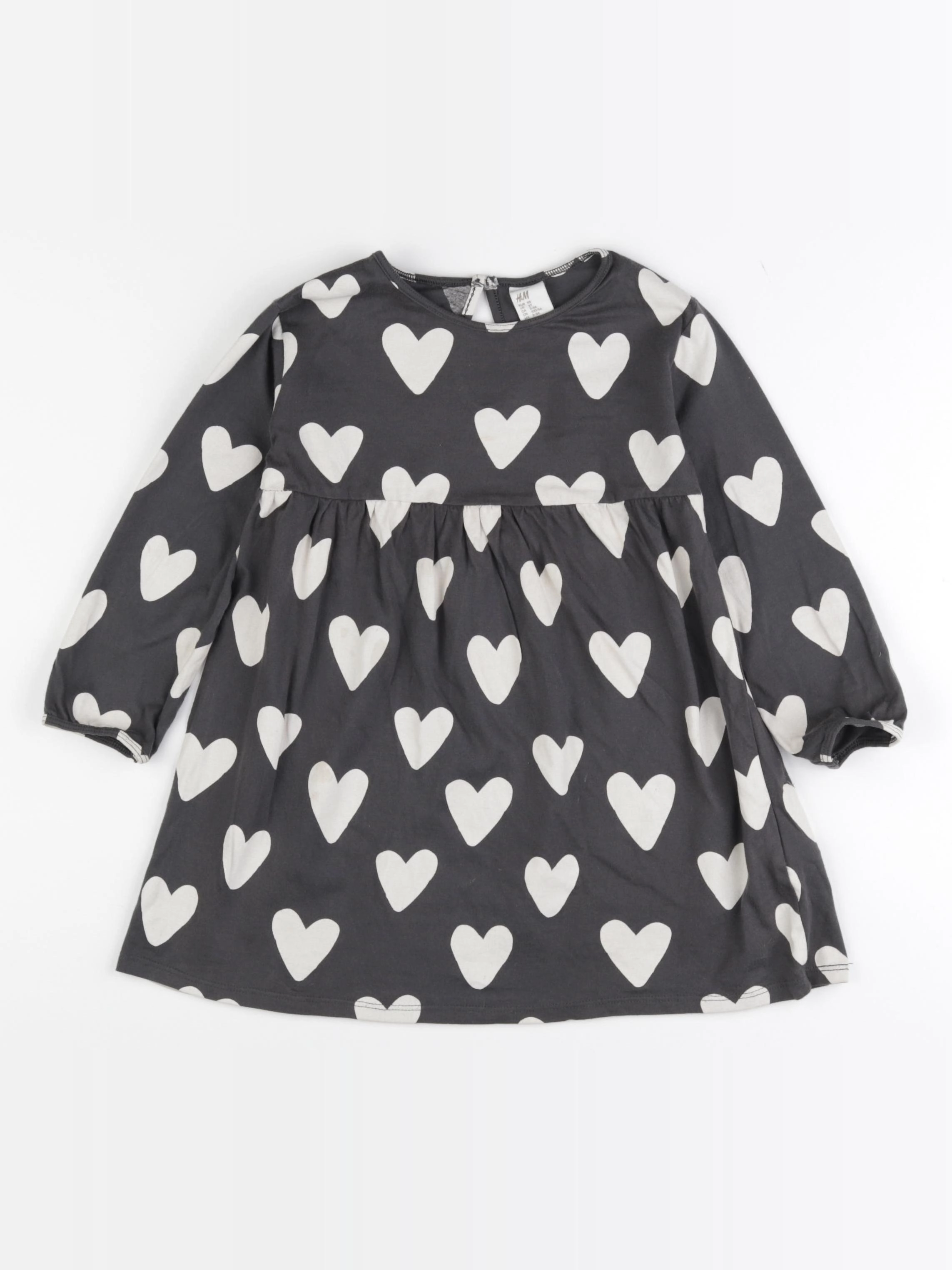H&M - robe gris - 2/3 ans