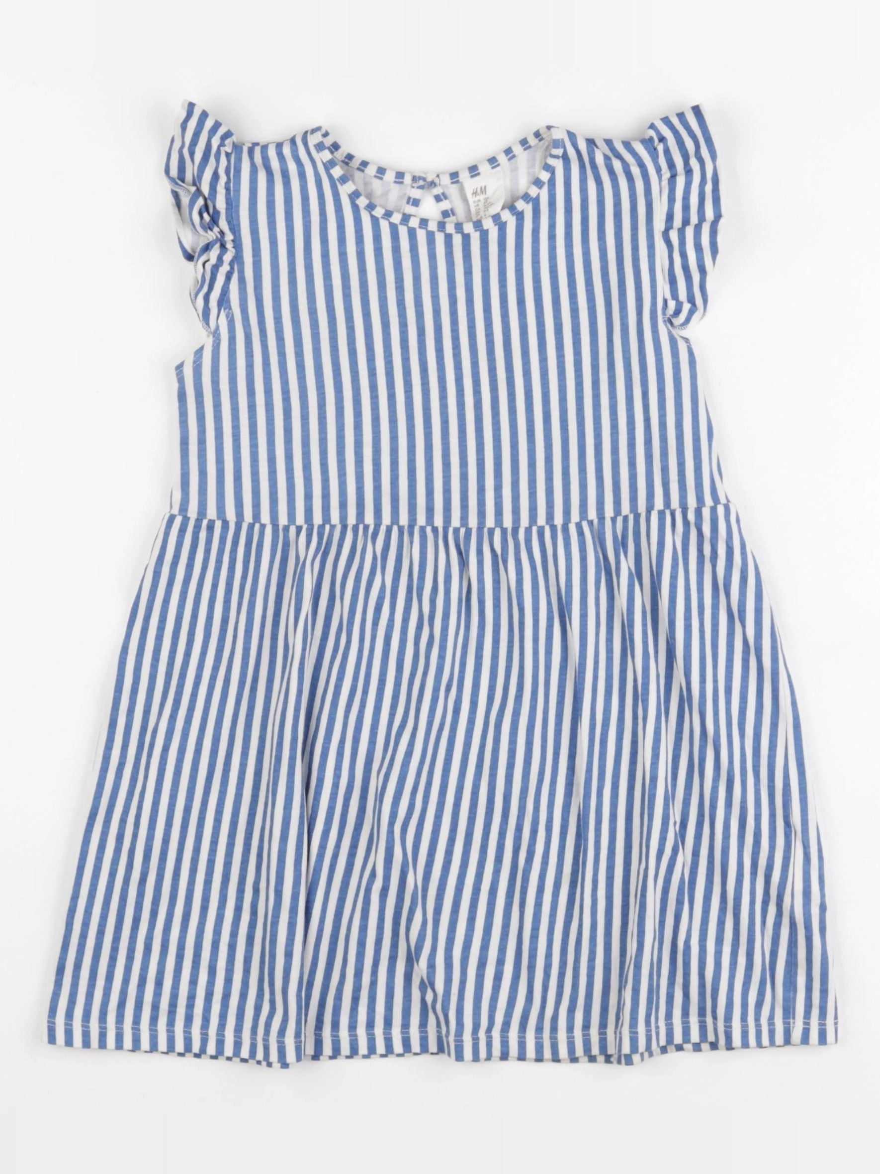 H&M - robe bleu - 3/4 ans