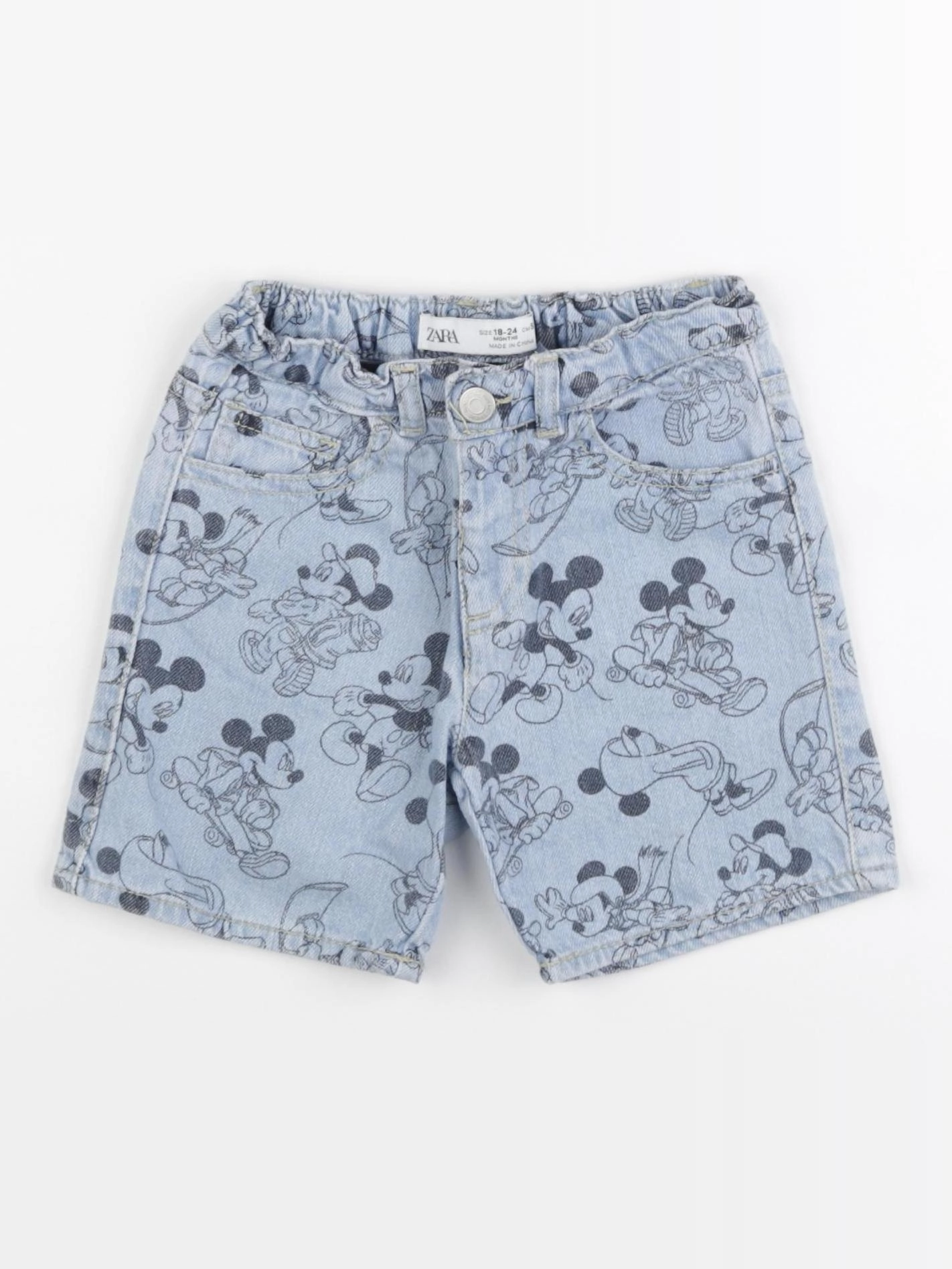 Zara - short bleu - 18/24 mois