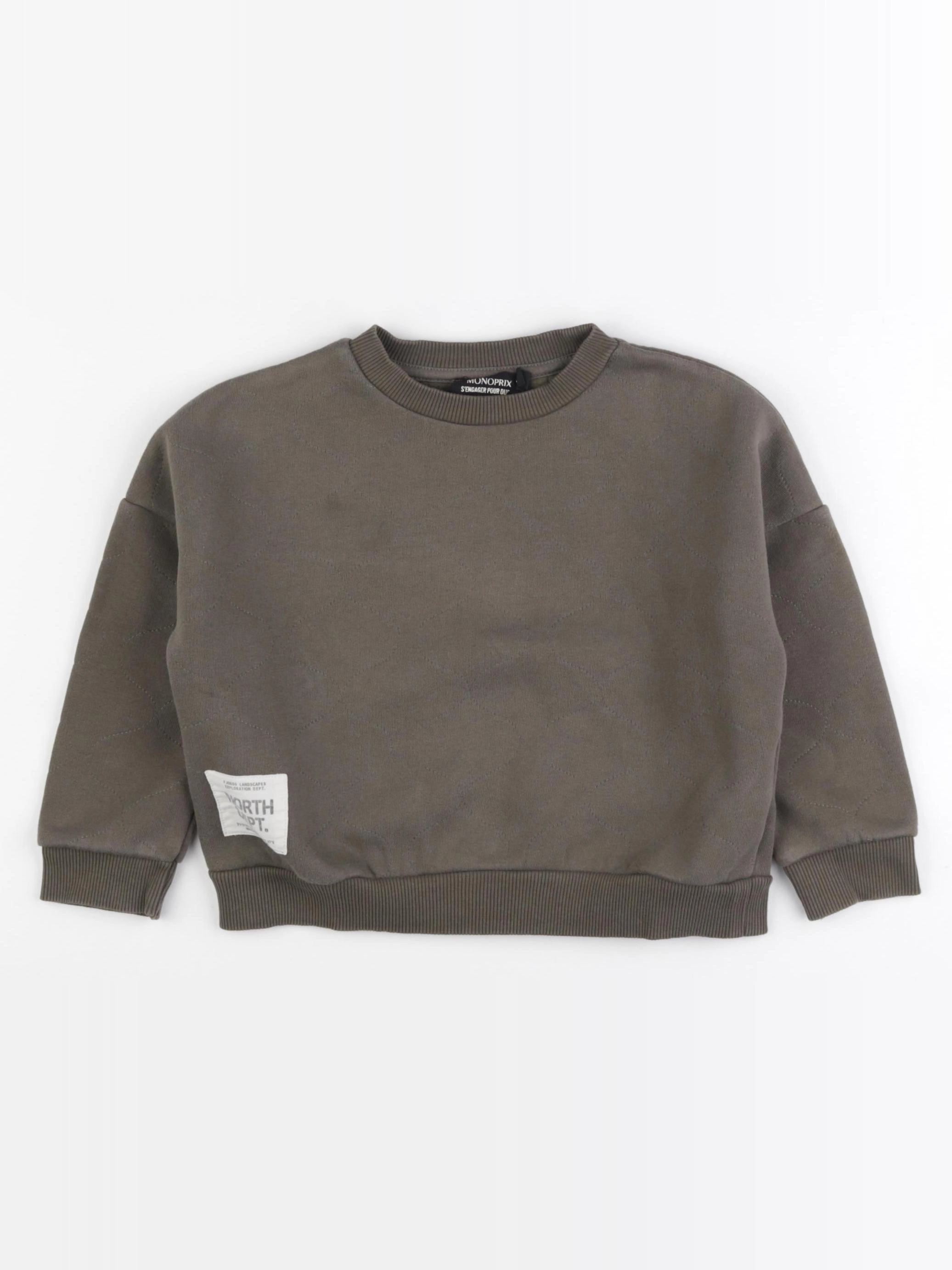 Monoprix - sweat vert - 3 ans