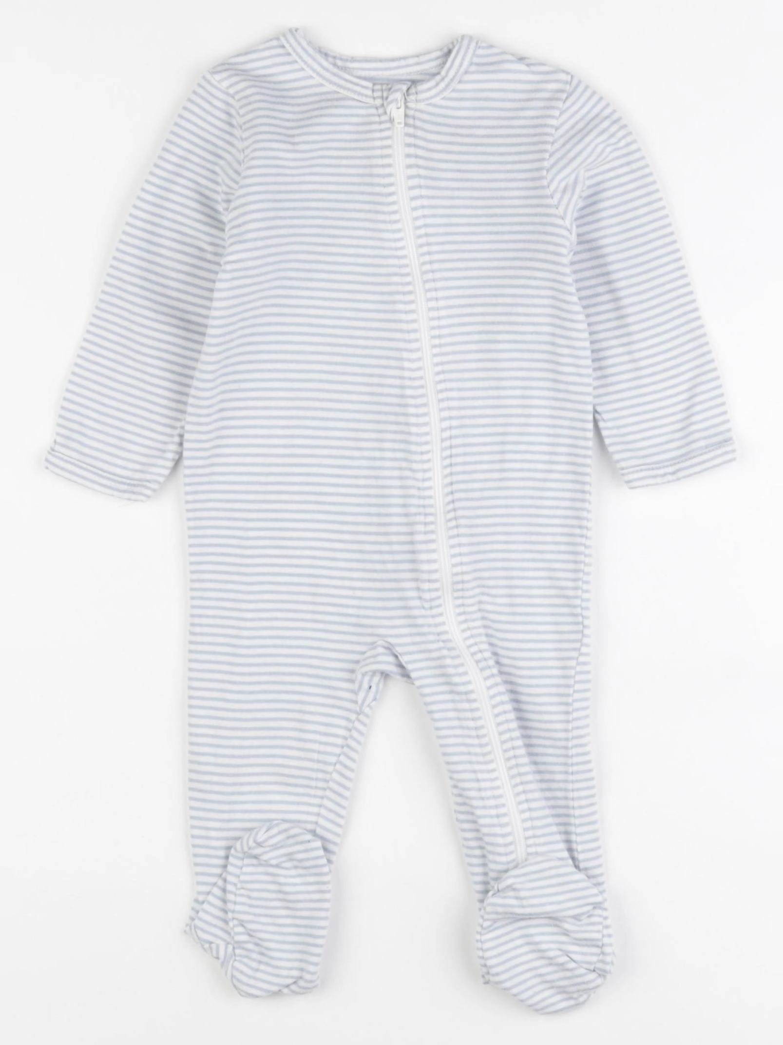 Vertbaudet - pyjama coton blanc, bleu - 9 mois