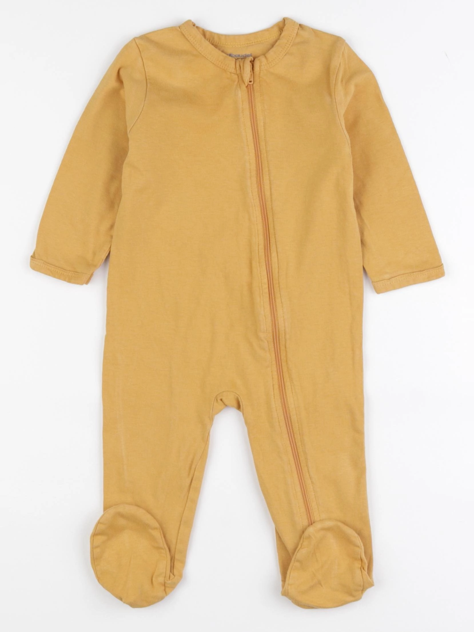 Vertbaudet - pyjama coton jaune - 9 mois