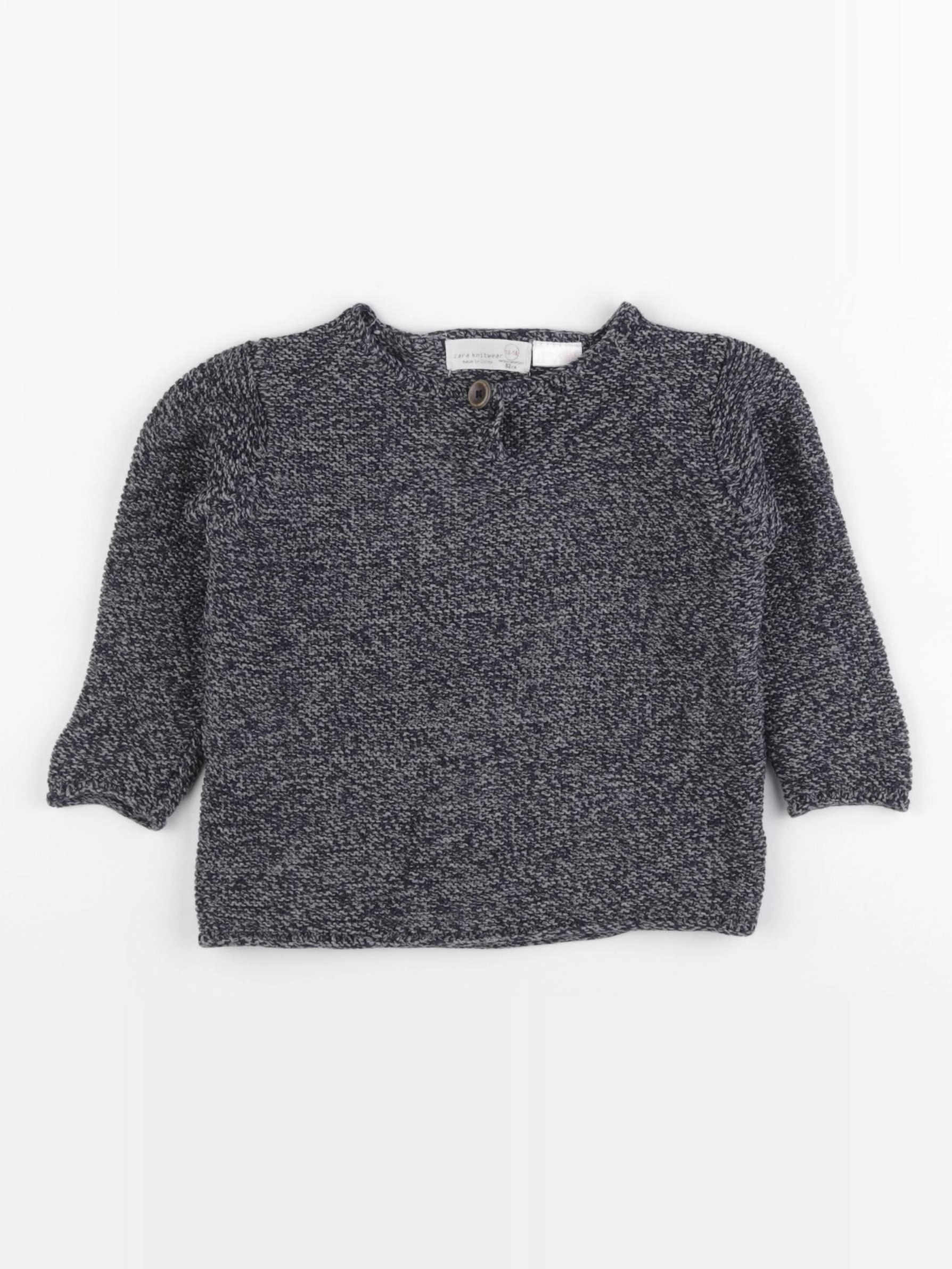 Zara - pull bleu, gris - 12/18 mois