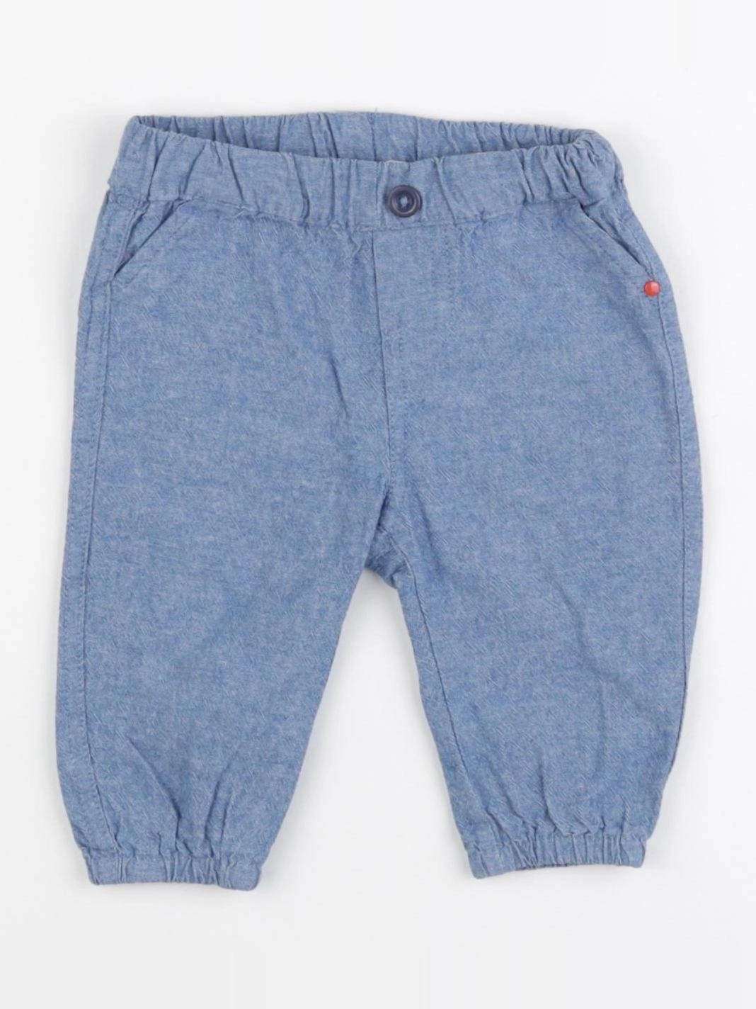 H&M - pantalon bleu - 2/4 mois