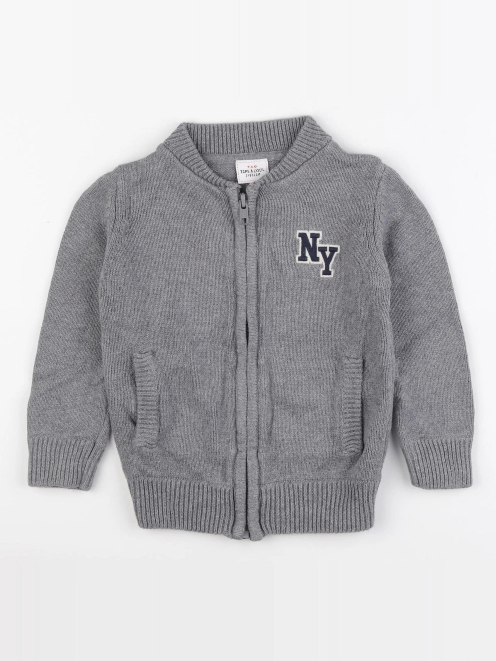 Tape à l'oeil - gilet gris - 3 ans