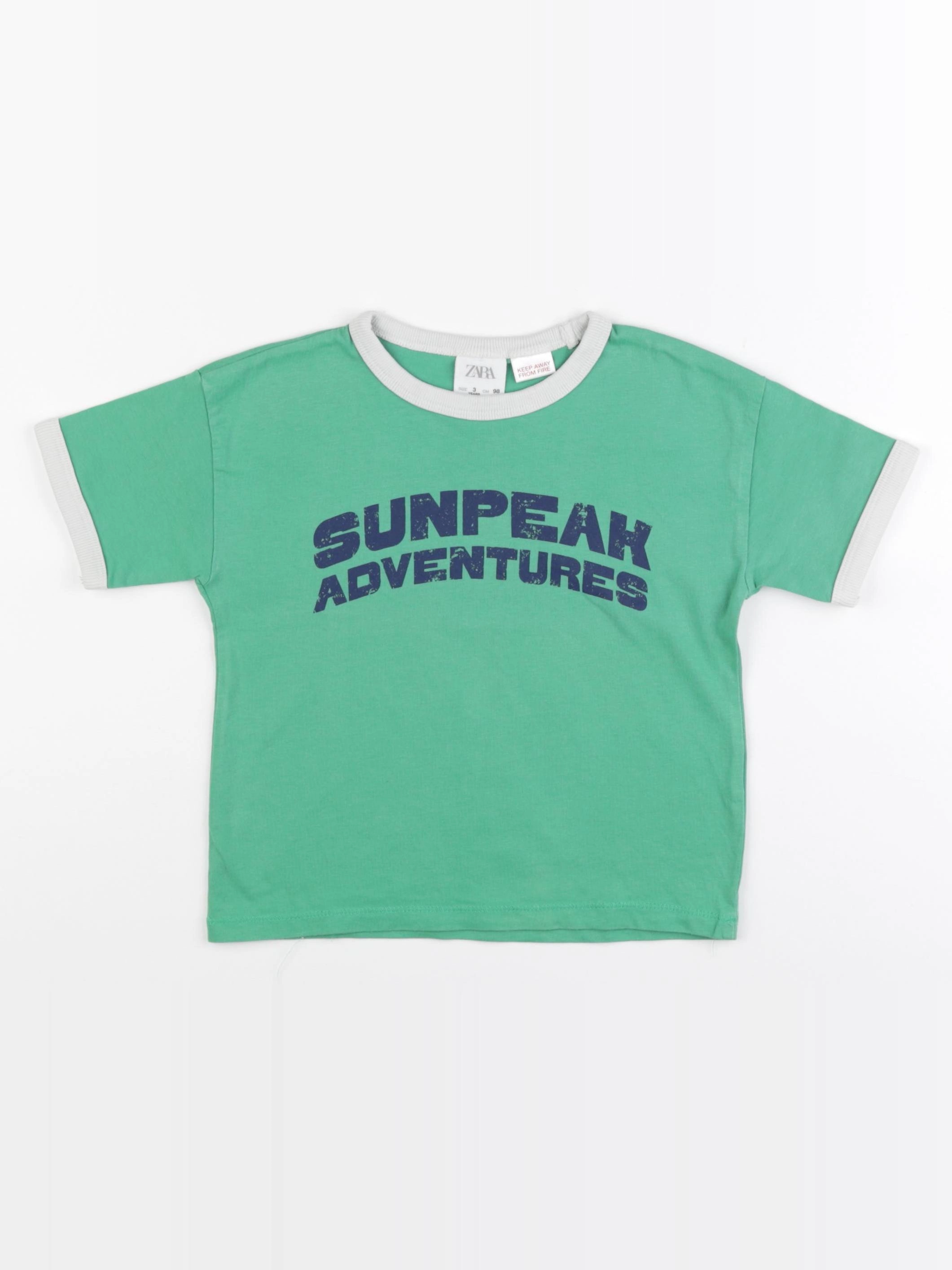 Zara - tee-shirt vert - 3 ans