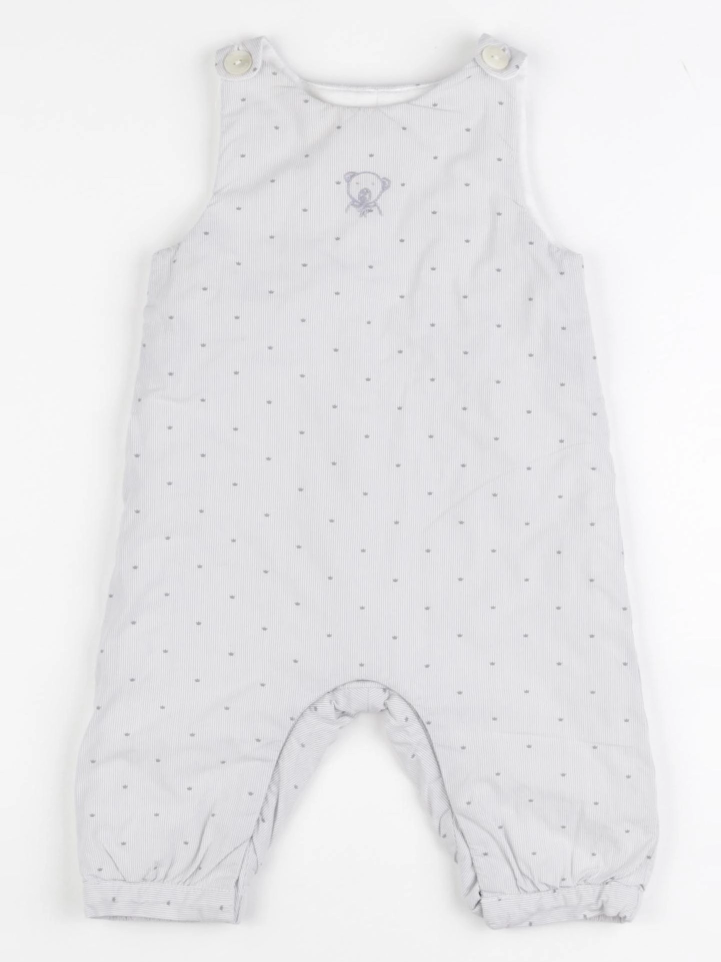 Jacadi - salopette doublé gris - 6 mois